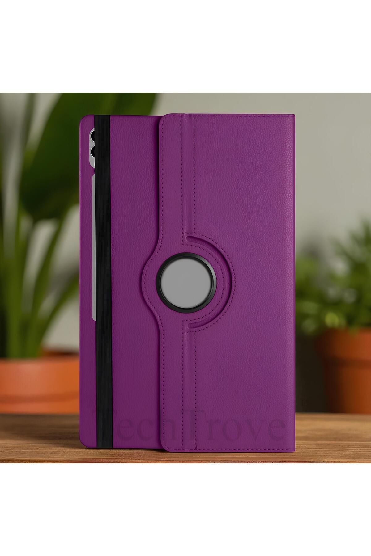 TechTrove Galaxy Tab S10 Ultra Kılıf 360 Dönebilen Standlı Pu Deri Kılıf