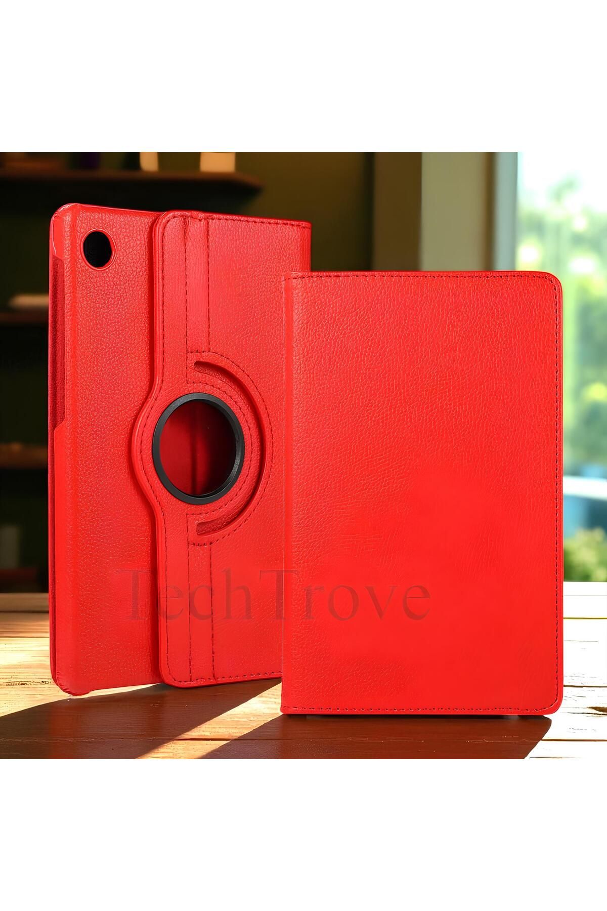 TechTrove Lenovo Tab M10 Plus TB-125F - TB-128F 3. Jenerasyon Kılıf 360 Dönebilen Standlı Pu Deri Kılıf