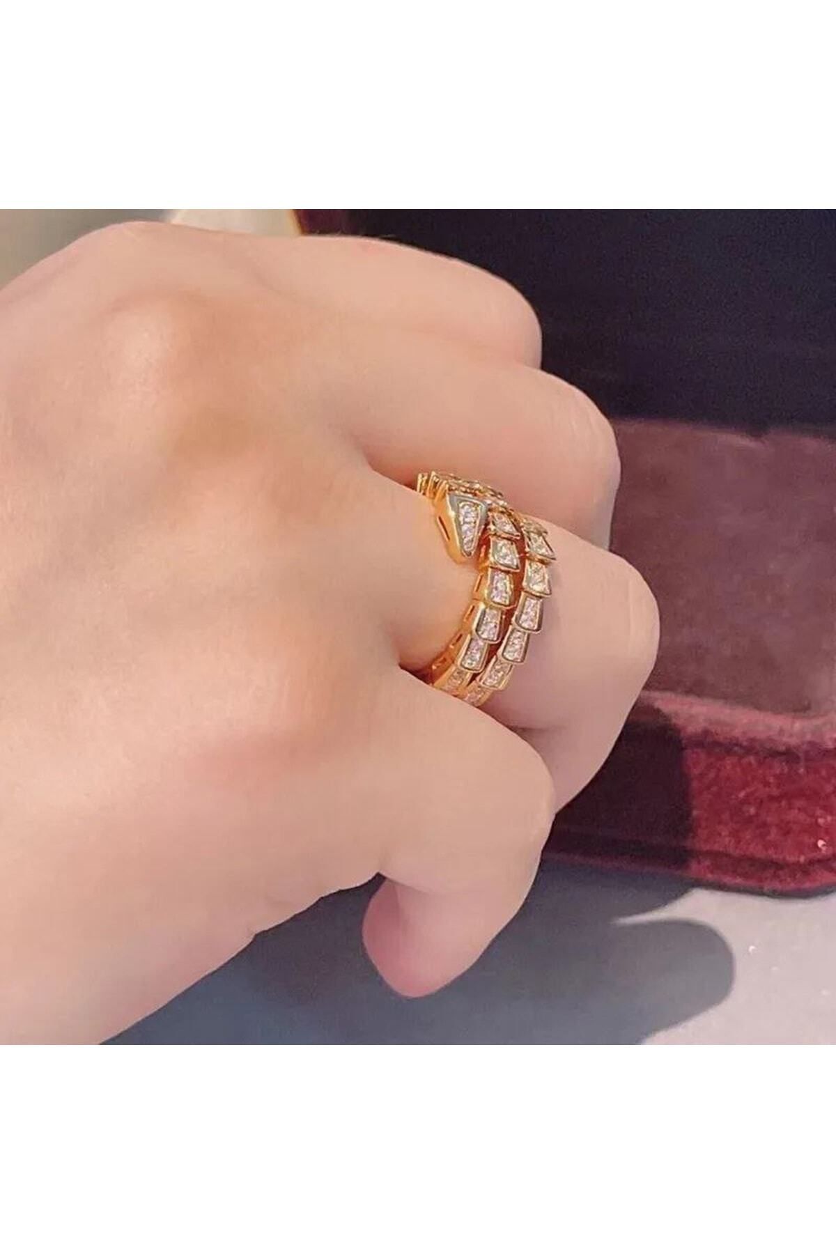 Shiklik MODA Şıklığınızı Tamamlayacak Ayarlanabilir Yılanlı Yüzük