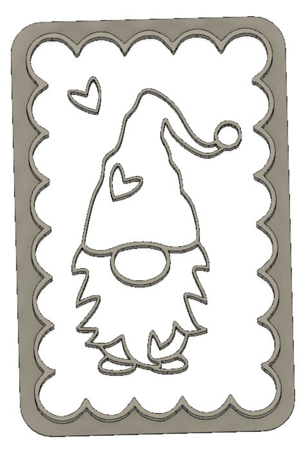 Lucest Noel Gnome kurabiye kesici (Plastik Aparattır!!!)