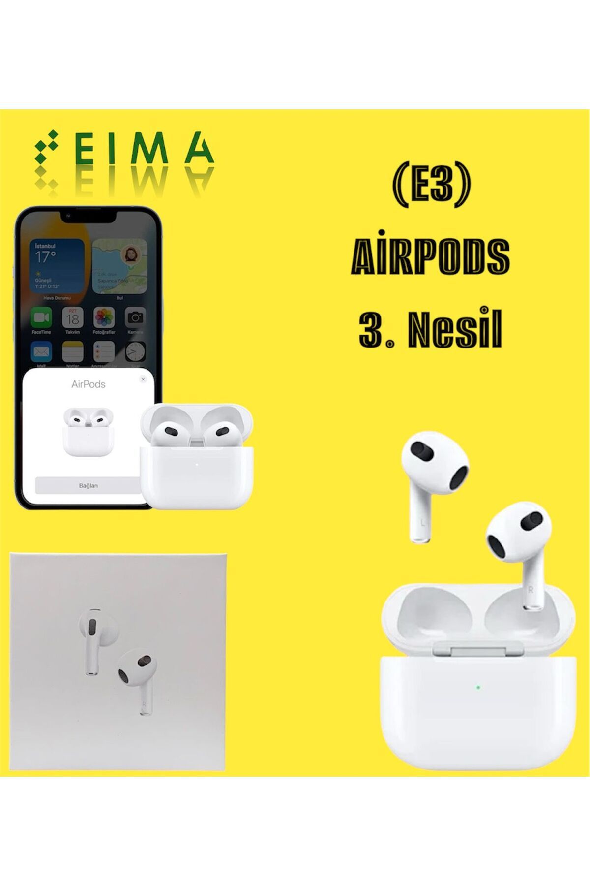 Bestech 3. Nesil Pods Kulaklık E3 Bluetoothlu Tüm Cihazlara Uyumludur