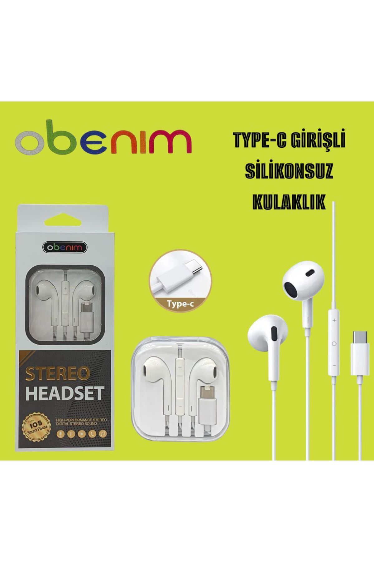 Bestech Type C Girişli Silikonsuz Kablolu Kulaklık