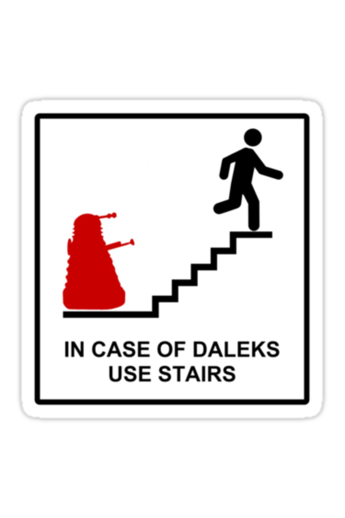 Lucest Doctor Who "DALEKLERİN MERDİVEN KULLANMASI DURUMUNDA" işareti/veba (Plastik Aparattır!!!)