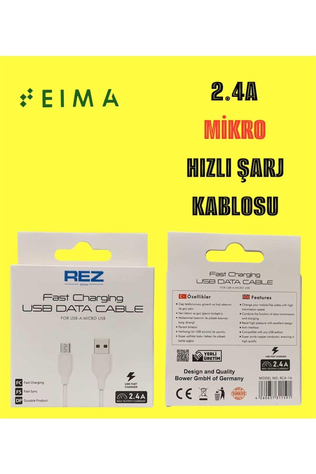 Bestech Micro Hızlı Şarj Kablosu 2.4A