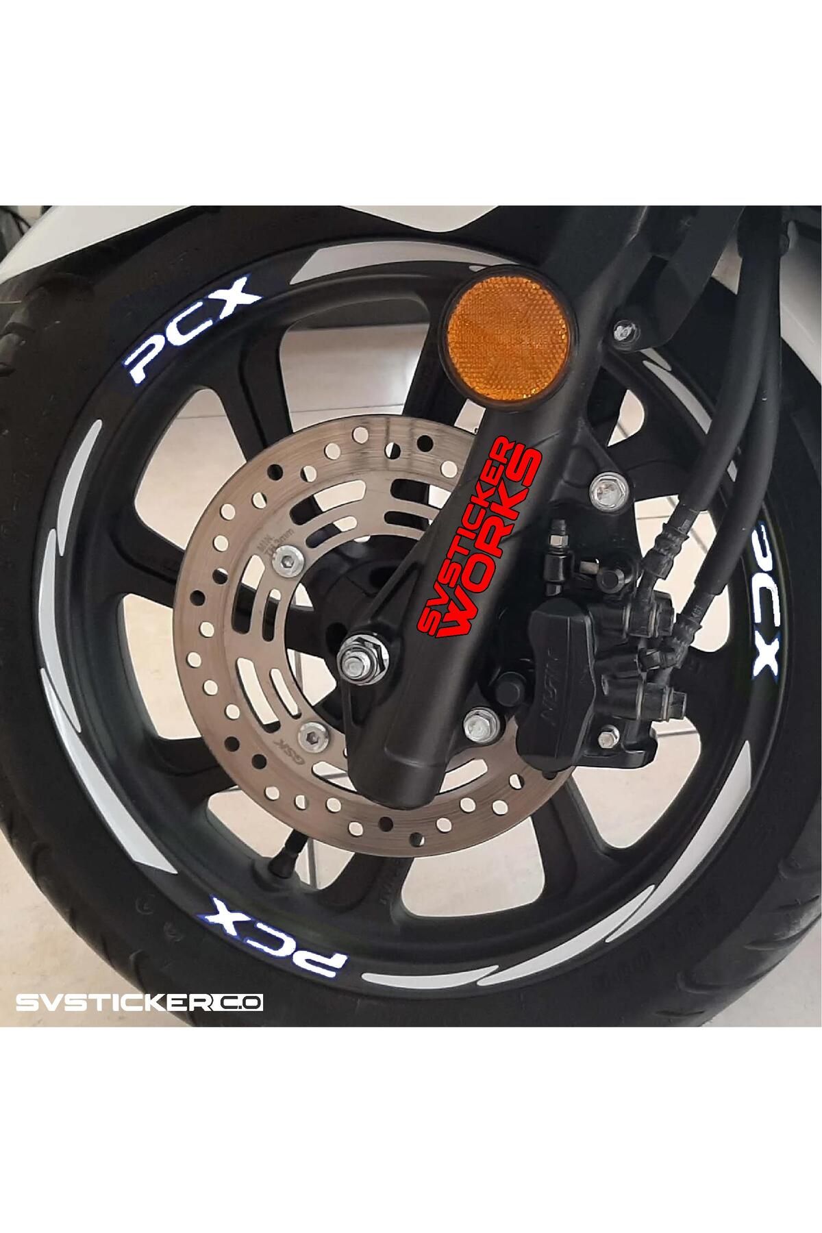 ARONA Honda PCX Motosiklet Jant Şeridi Sticker Set Renkli
