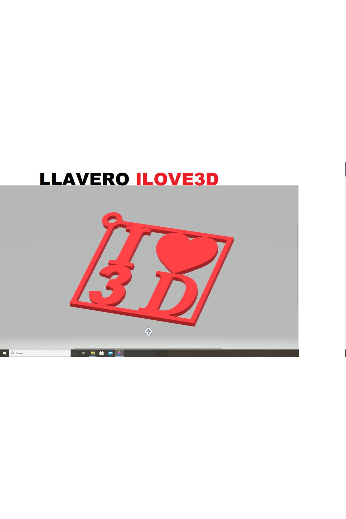 Vision Craft 3D'yi seviyorum anahtar (4 Adet)