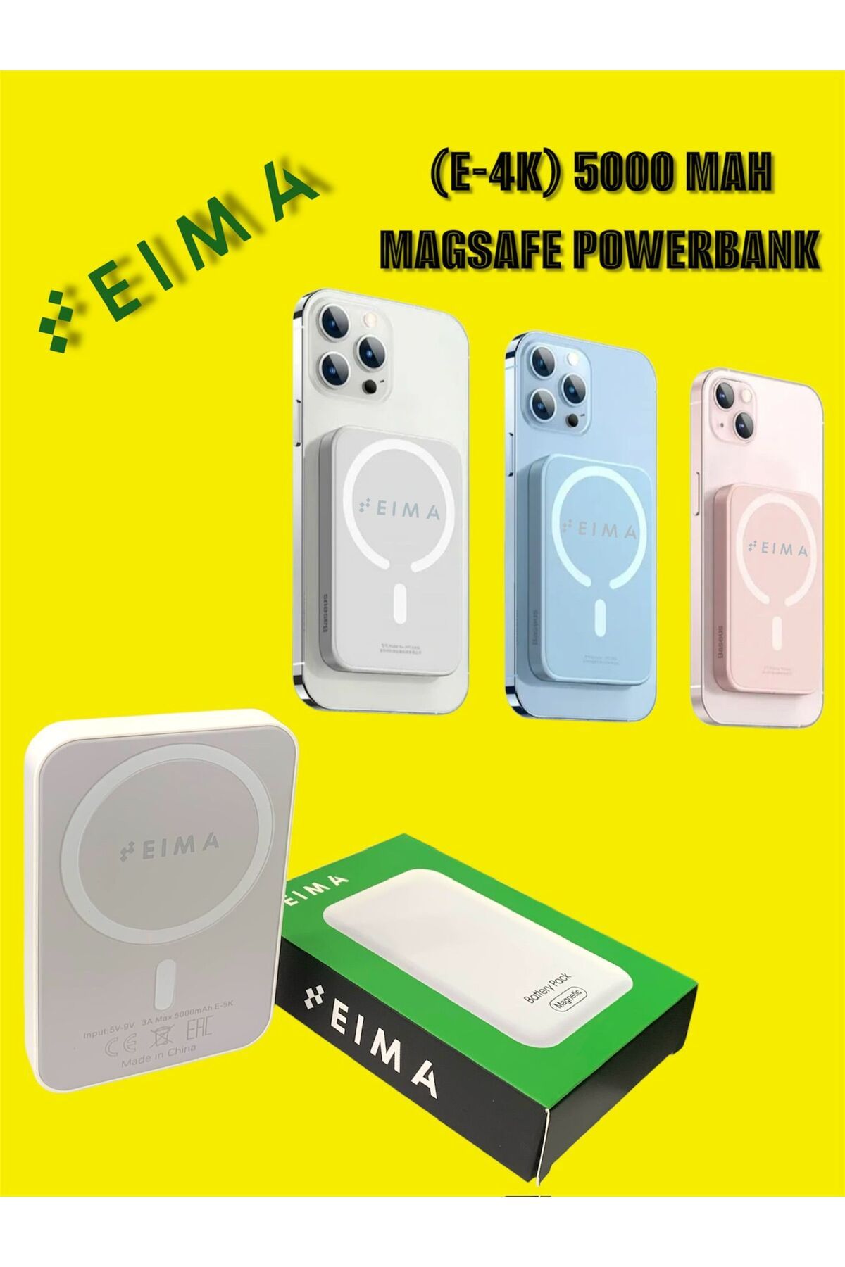 Bestech 5000 Mah Magsafe Powerbank Beyaz