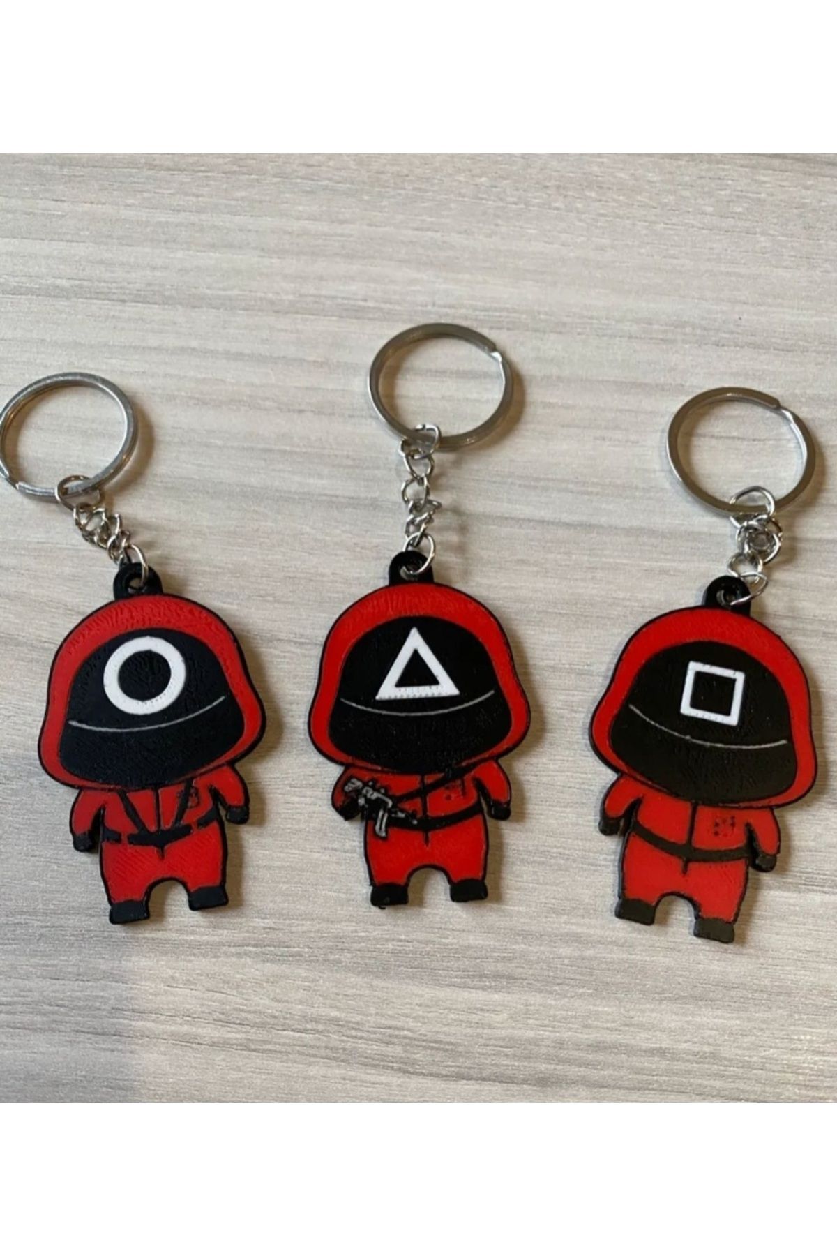 naaksesuar Squid Game 3D Anahtarlık 3’lü Set