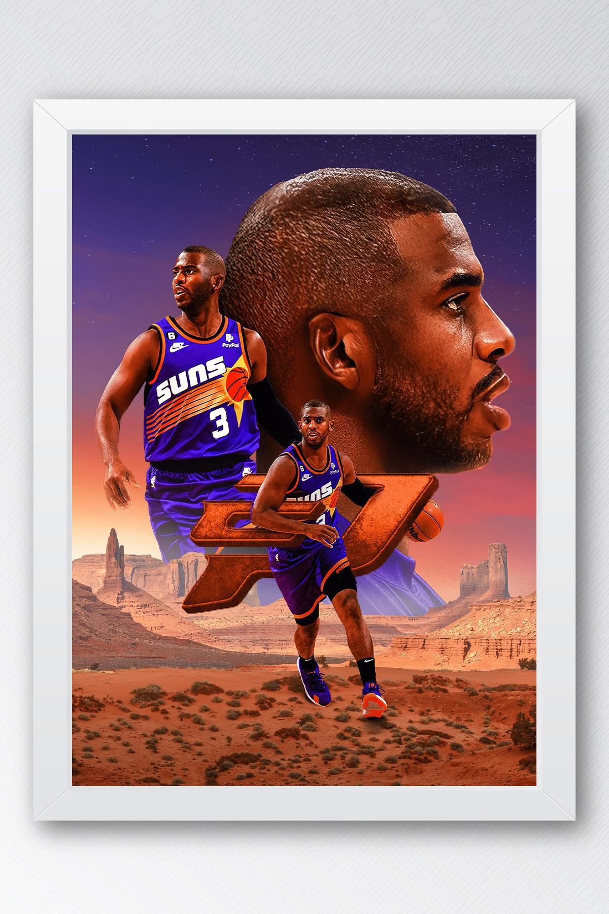 Saturn Chris Paul Çerçeveli Tablo - Basketbol NBA Posteri Tablo