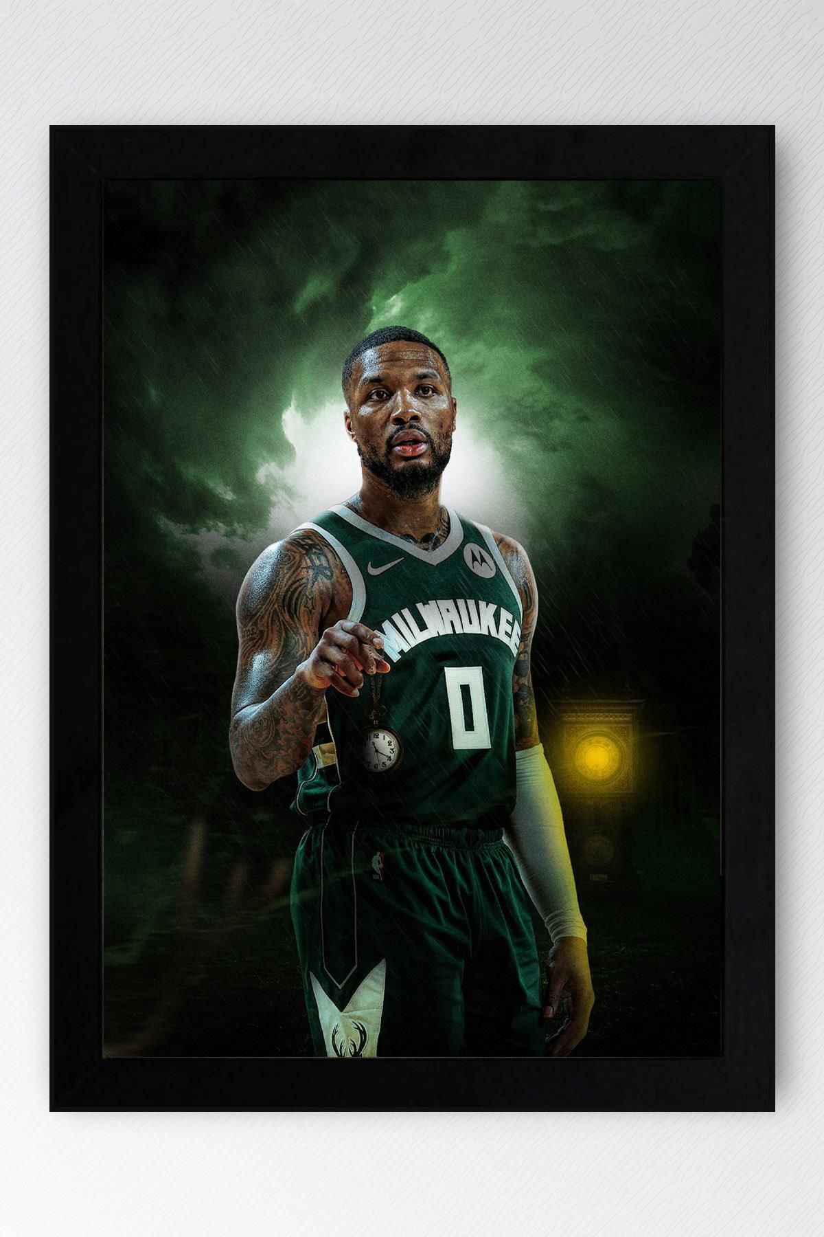 Saturn Damian Lillard Çerçeveli Tablo - Basketbol NBA Posteri Tablo