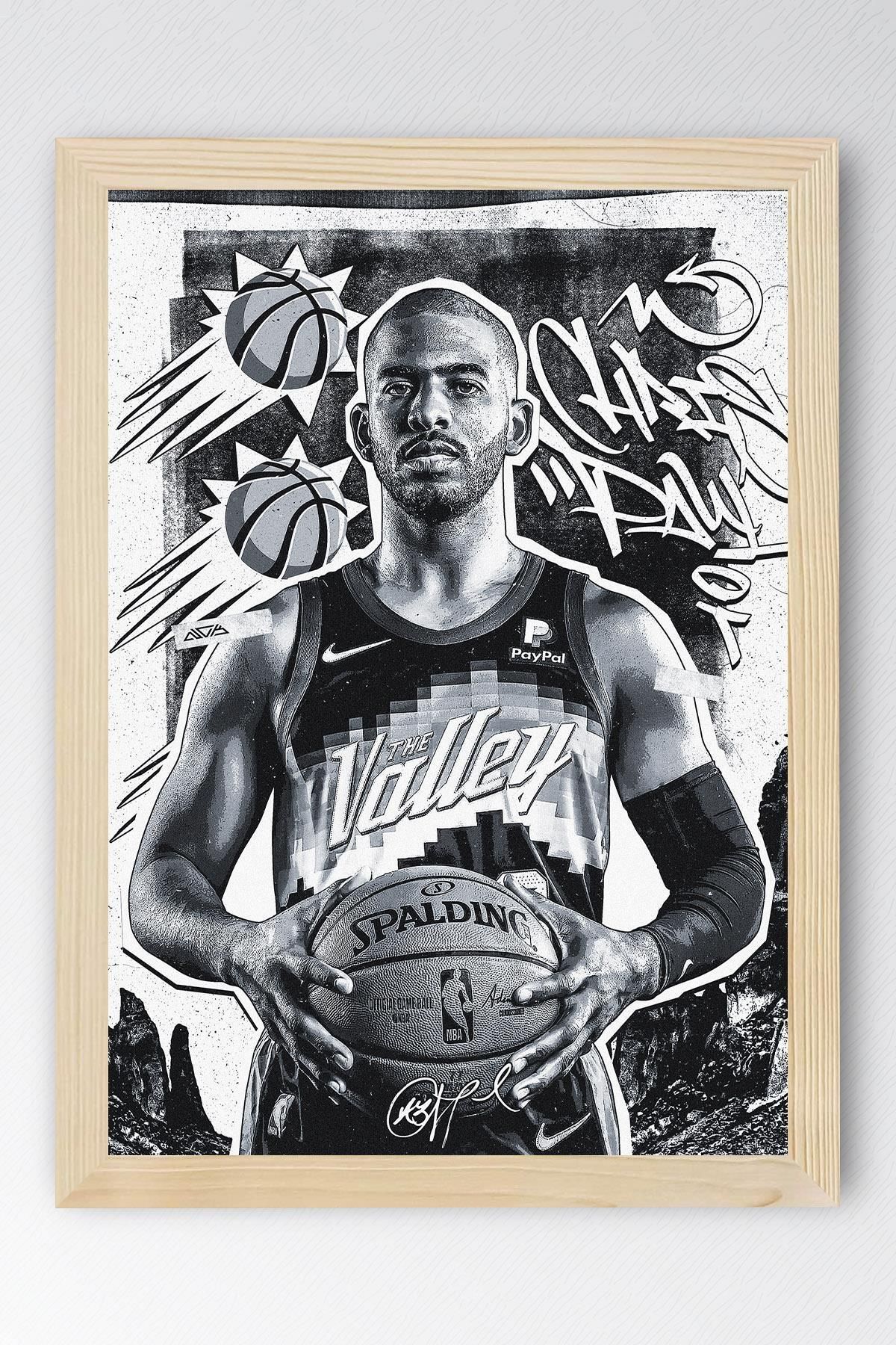 Saturn Chris Paul Çerçeveli Tablo - Basketbol NBA Posteri Tablo