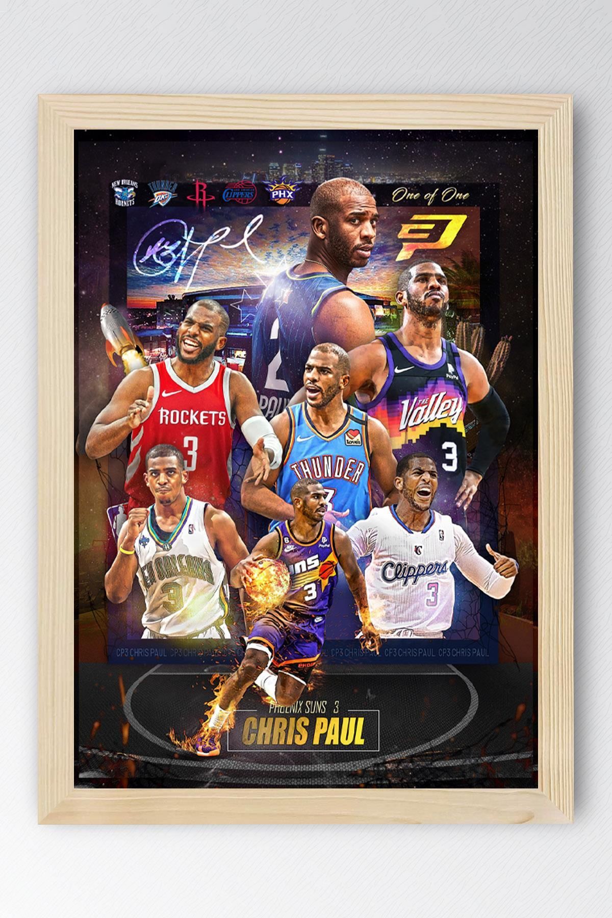 Saturn Chris Paul Çerçeveli Tablo - Basketbol NBA Posteri Tablo