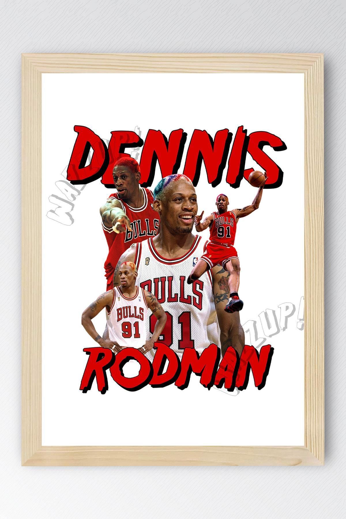 Saturn Dennis Rodman Çerçeveli Tablo - Basketbol NBA Posteri Tablo