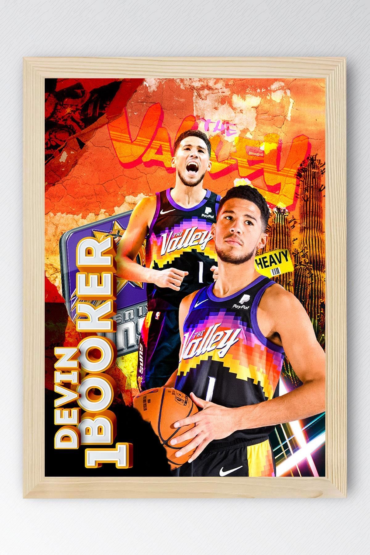 Saturn Devin Booker Çerçeveli Tablo - Basketbol NBA Posteri Tablo
