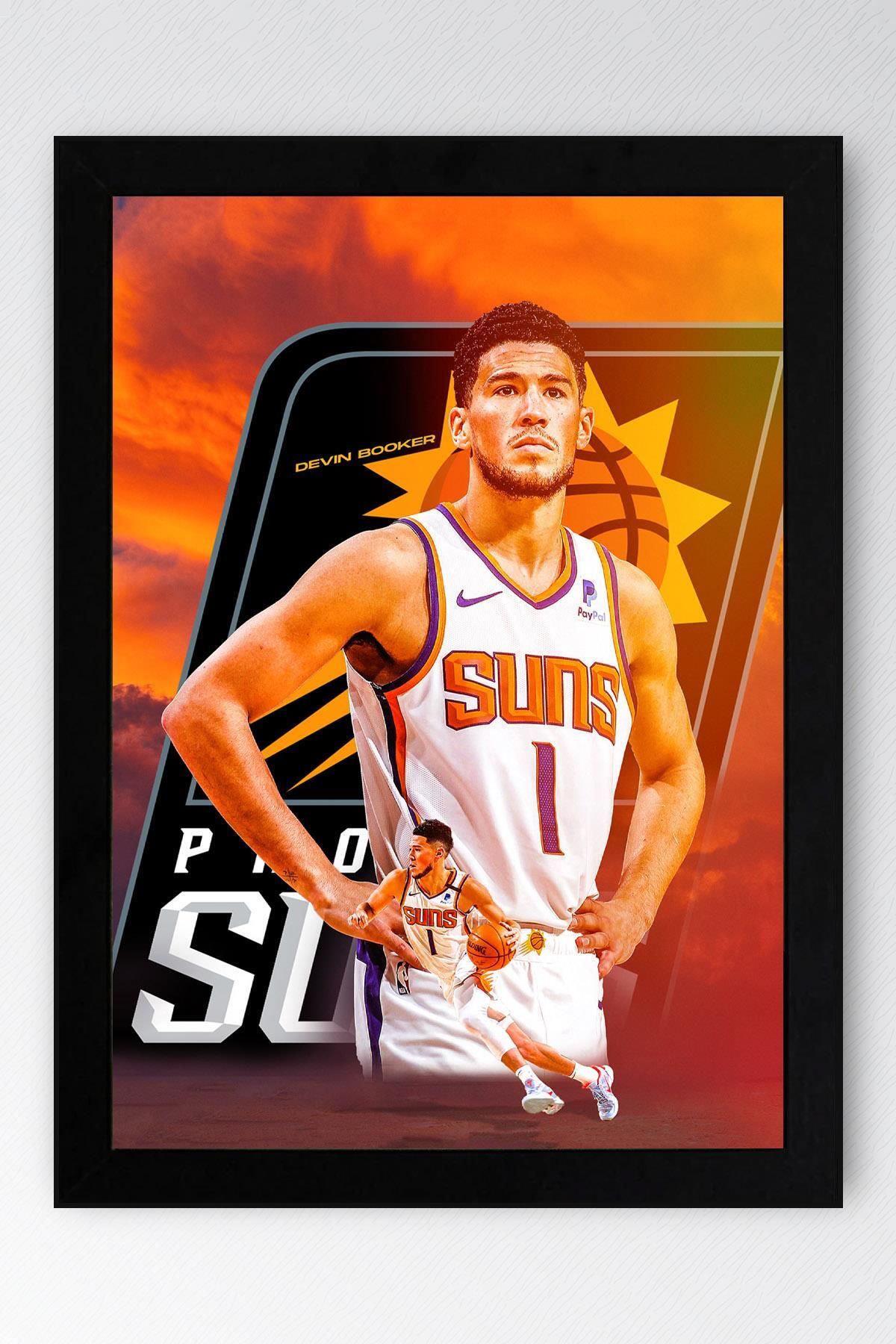 Saturn Devin Booker Çerçeveli Tablo - Phoenix Suns NBA Posteri Tablo