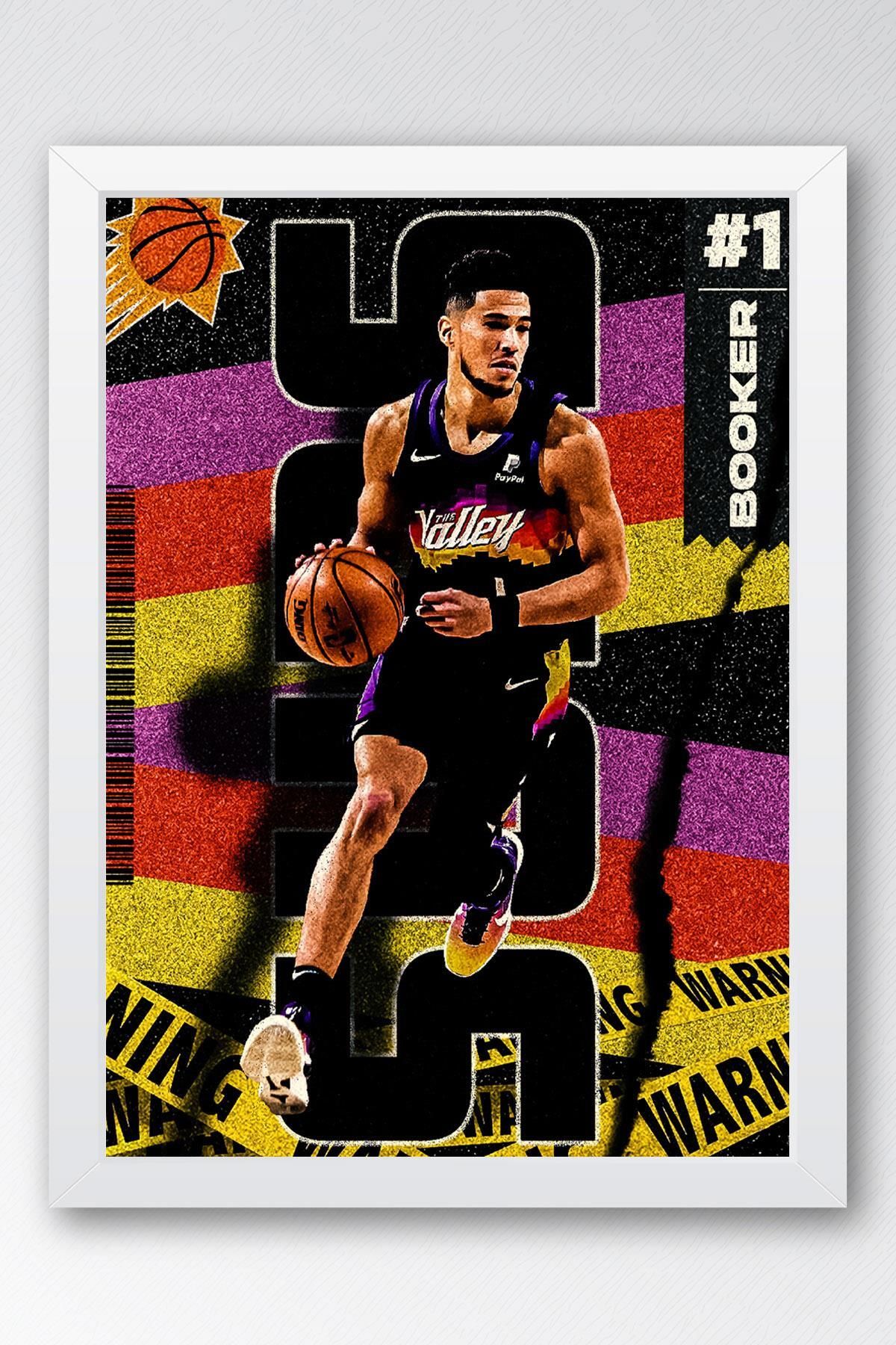 Saturn Devin Booker Çerçeveli Tablo - Basketbol NBA Posteri Tablo