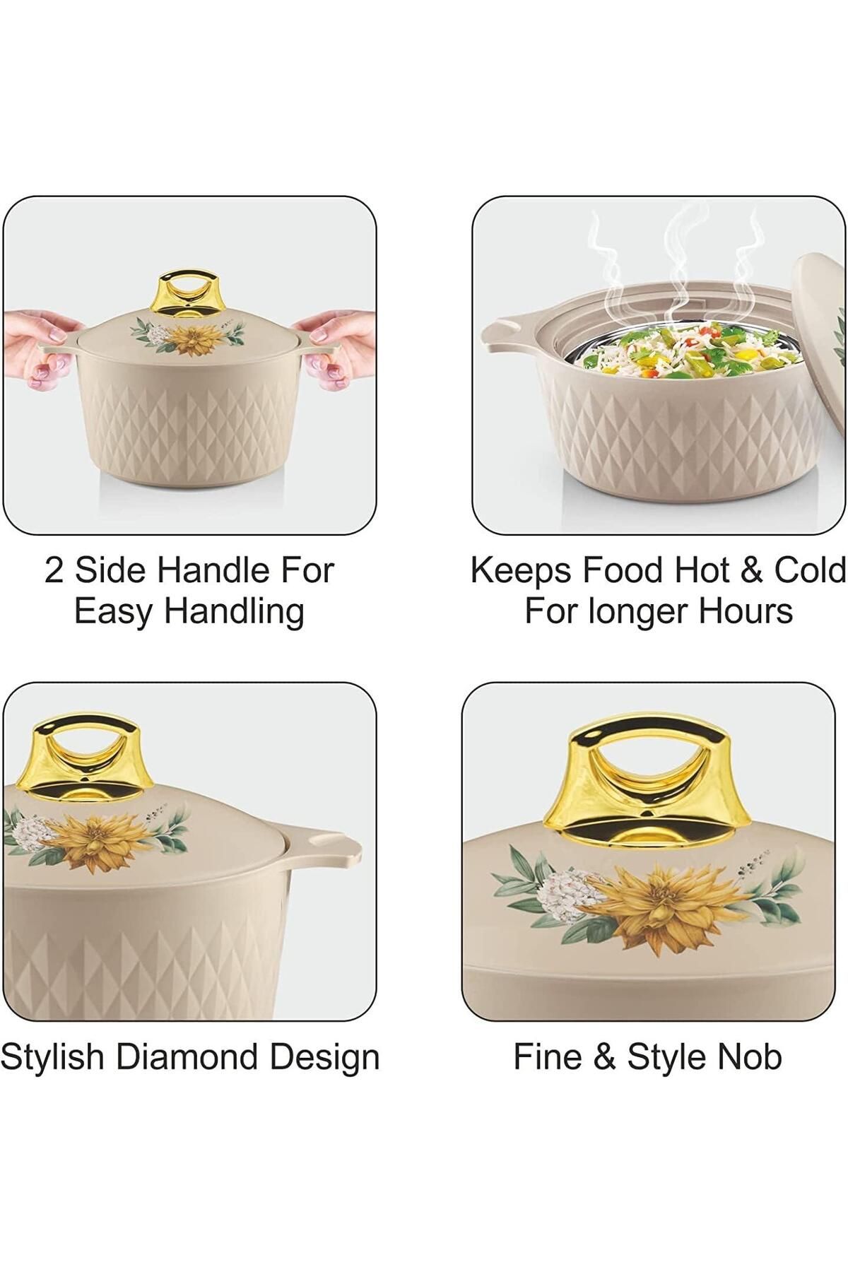 Generic-Diamond Container Set, Large Set, 3 Pieces, 2500/3500/5000ml 2