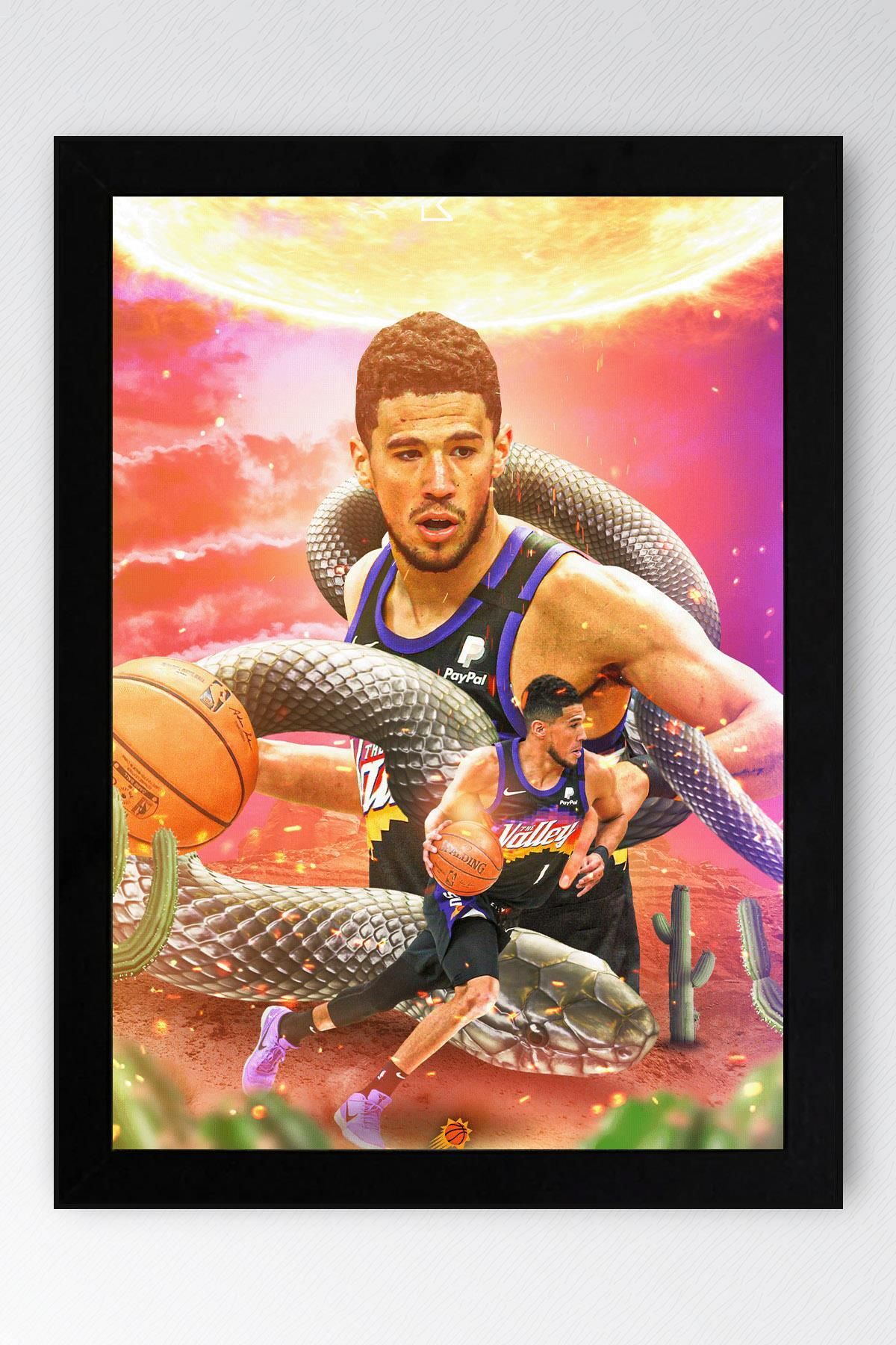 Saturn Devin Booker Çerçeveli Tablo - Basketbol NBA Posteri Tablo