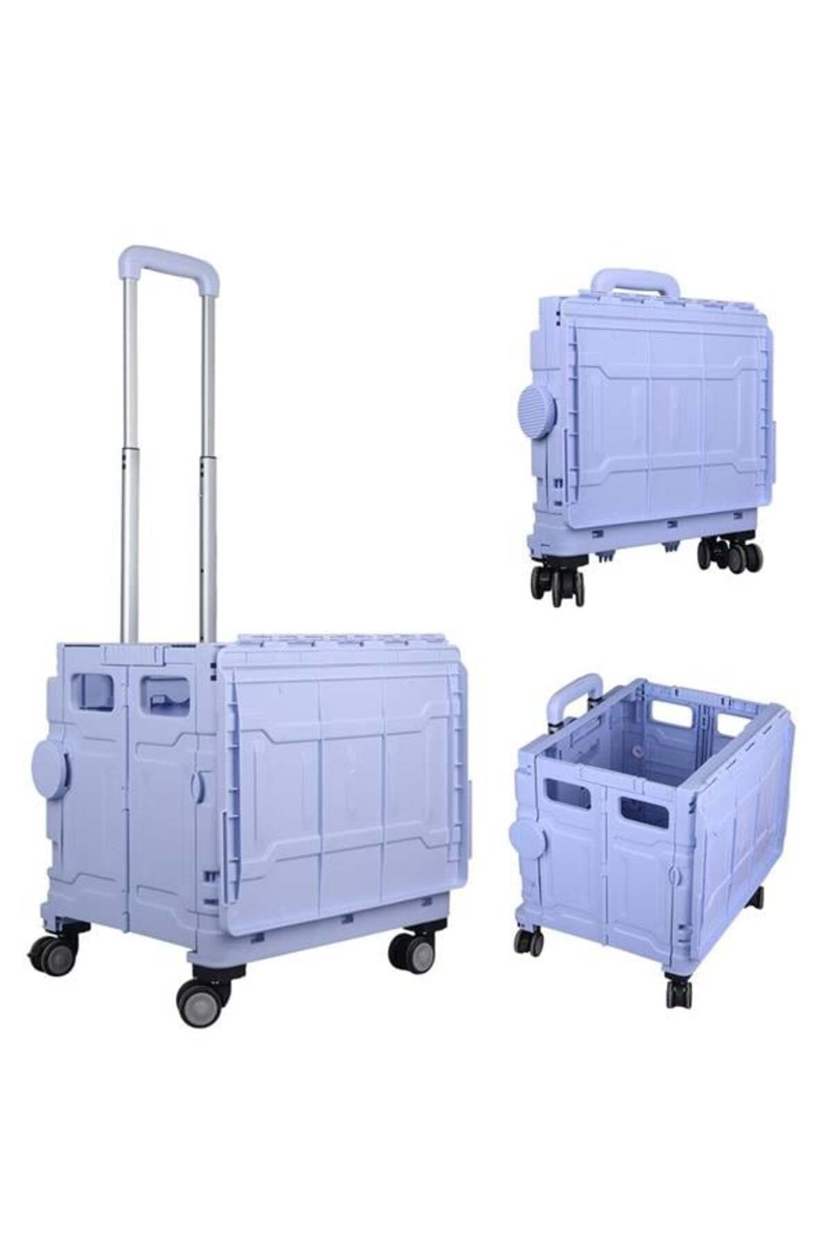 Karachil Sunup Sn-26967 Katlanabilir Market Pazar Kamp Tekerlekli Alışveriş Arabası 60Kg Kapasiteli