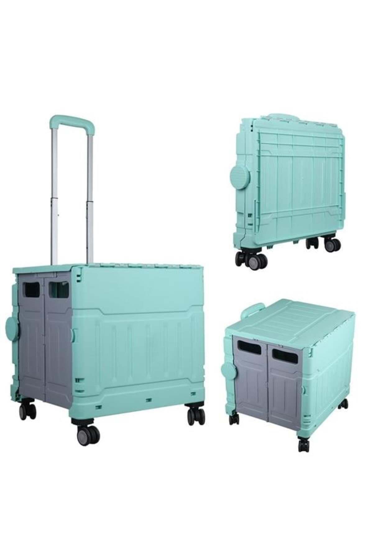Karachil Sunup Sn-26968 Katlanabilir Market Pazar Kamp Tekerlekli Alışveriş Arabası 60Kg Kapasiteli