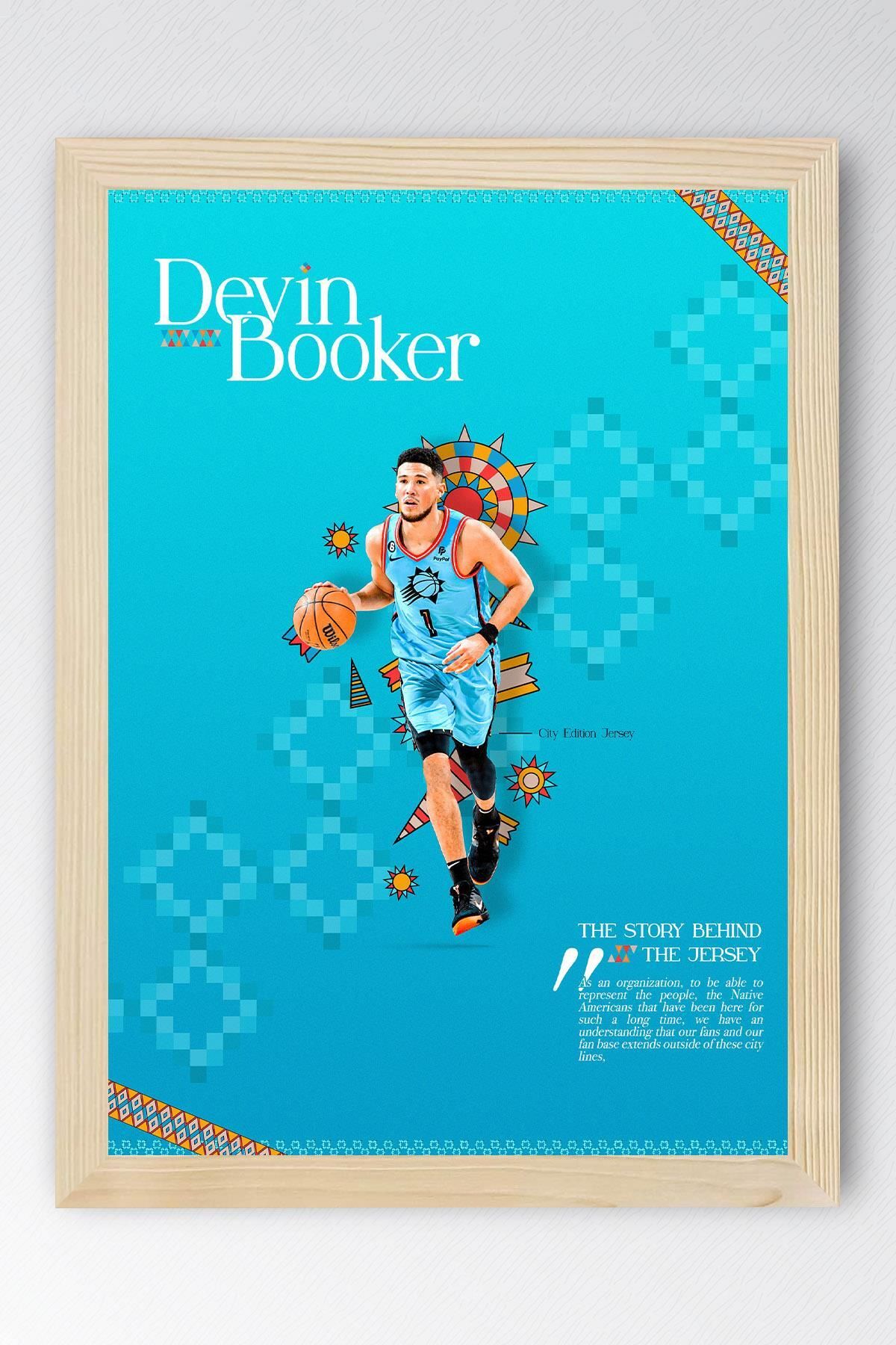 Saturn Devin Booker Çerçeveli Tablo - Basketbol NBA Posteri Tablo