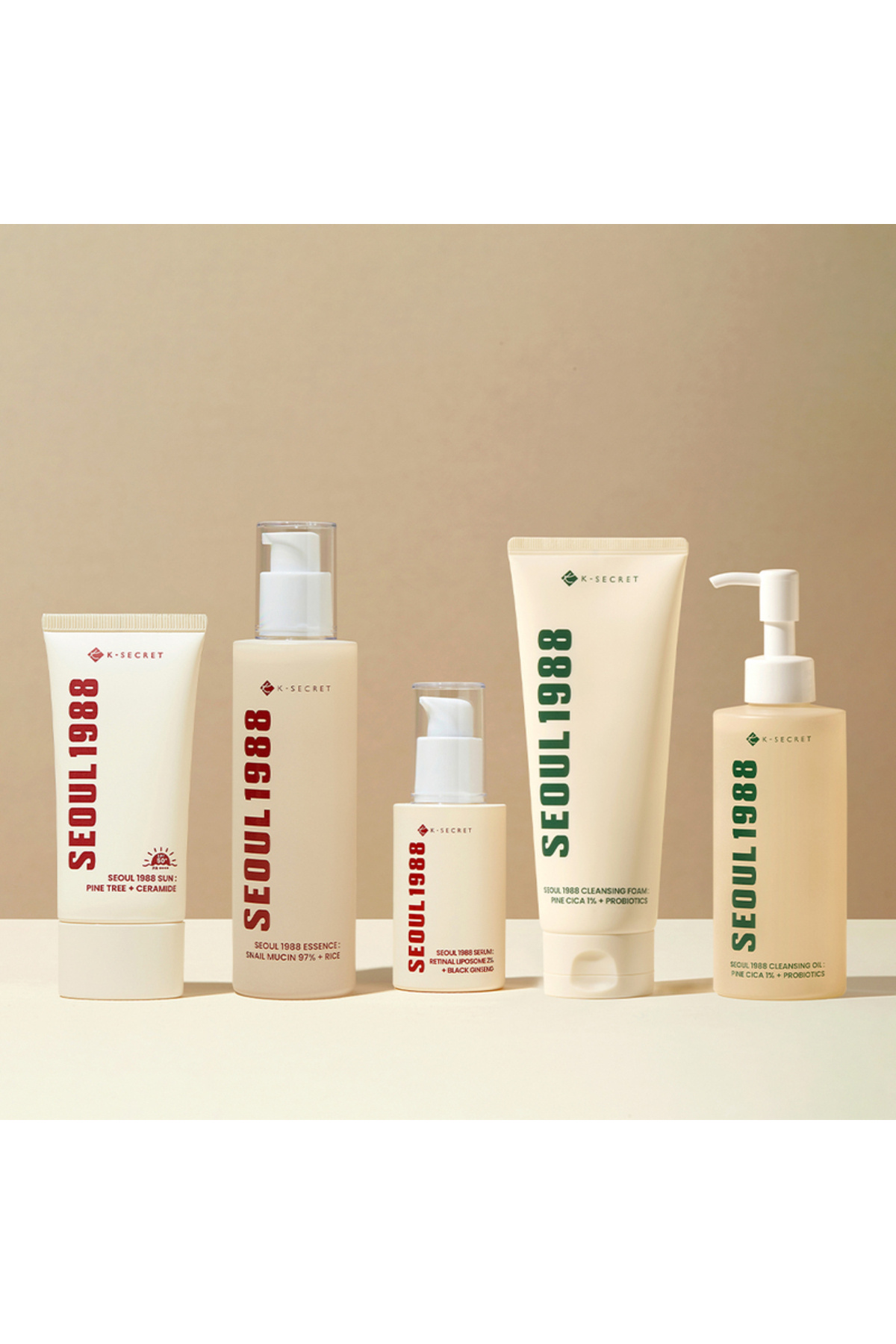 KSECRET K-secret Seoul 1988 Set – Complete Daily Skincare Routine - 5 Pieces