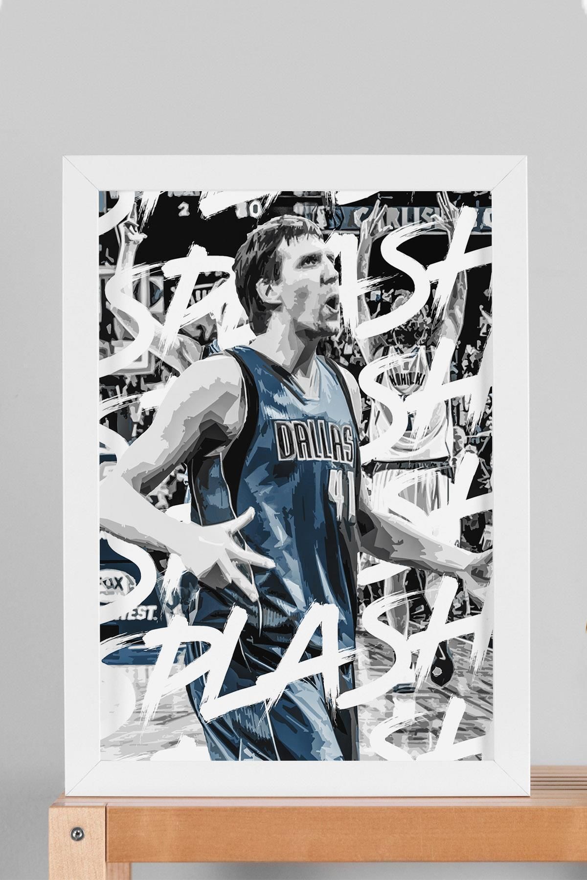 Saturn Dirk Nowitzki Çerçeveli Tablo - Basketbol NBA Posteri Tablo