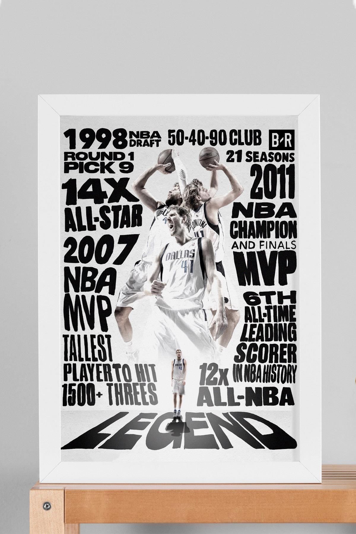 Saturn Dirk Nowitzki Çerçeveli Tablo - Basketbol NBA Posteri Tablo