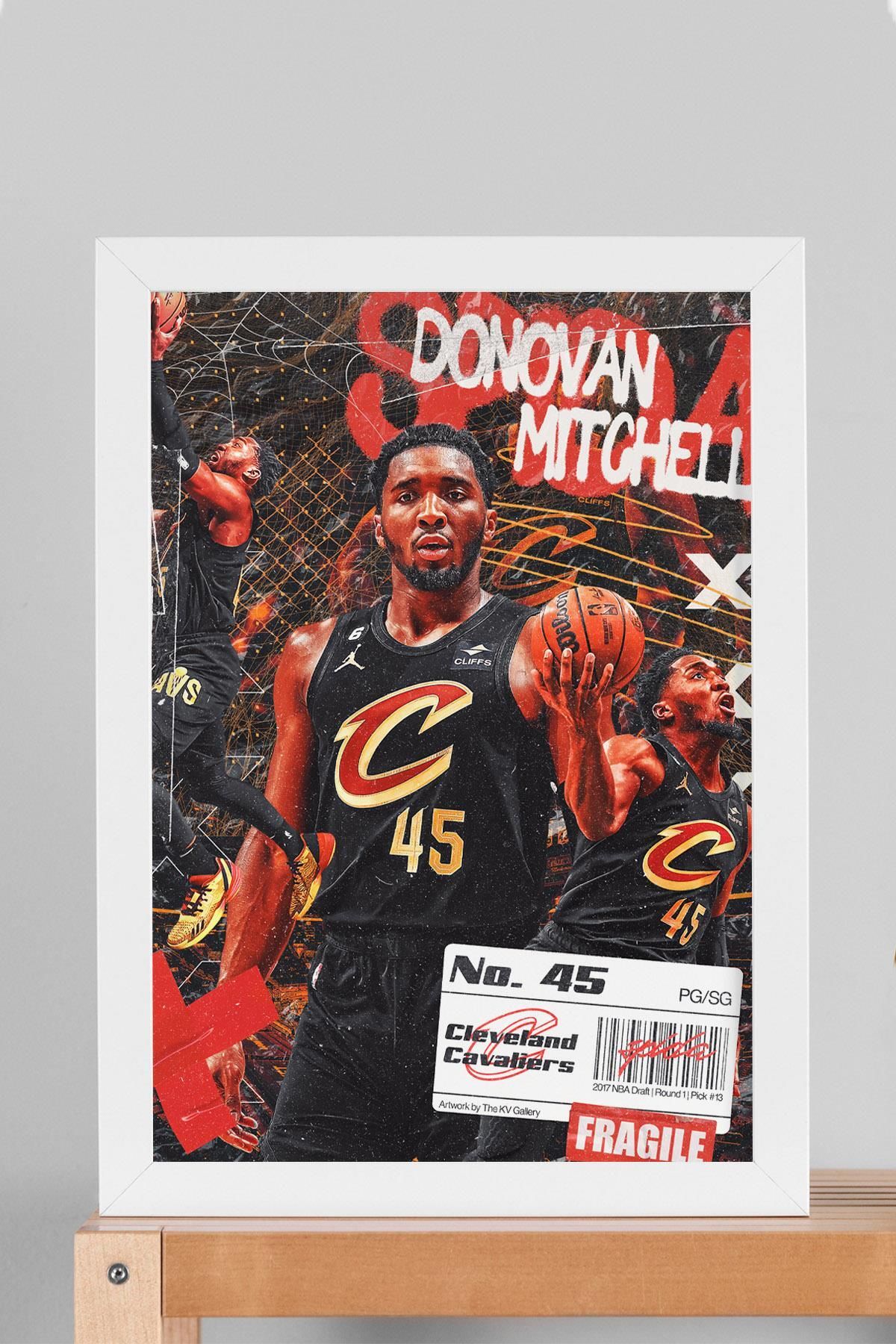 Saturn Donovan Mitchell Çerçeveli Tablo - Basketbol NBA Posteri Tablo