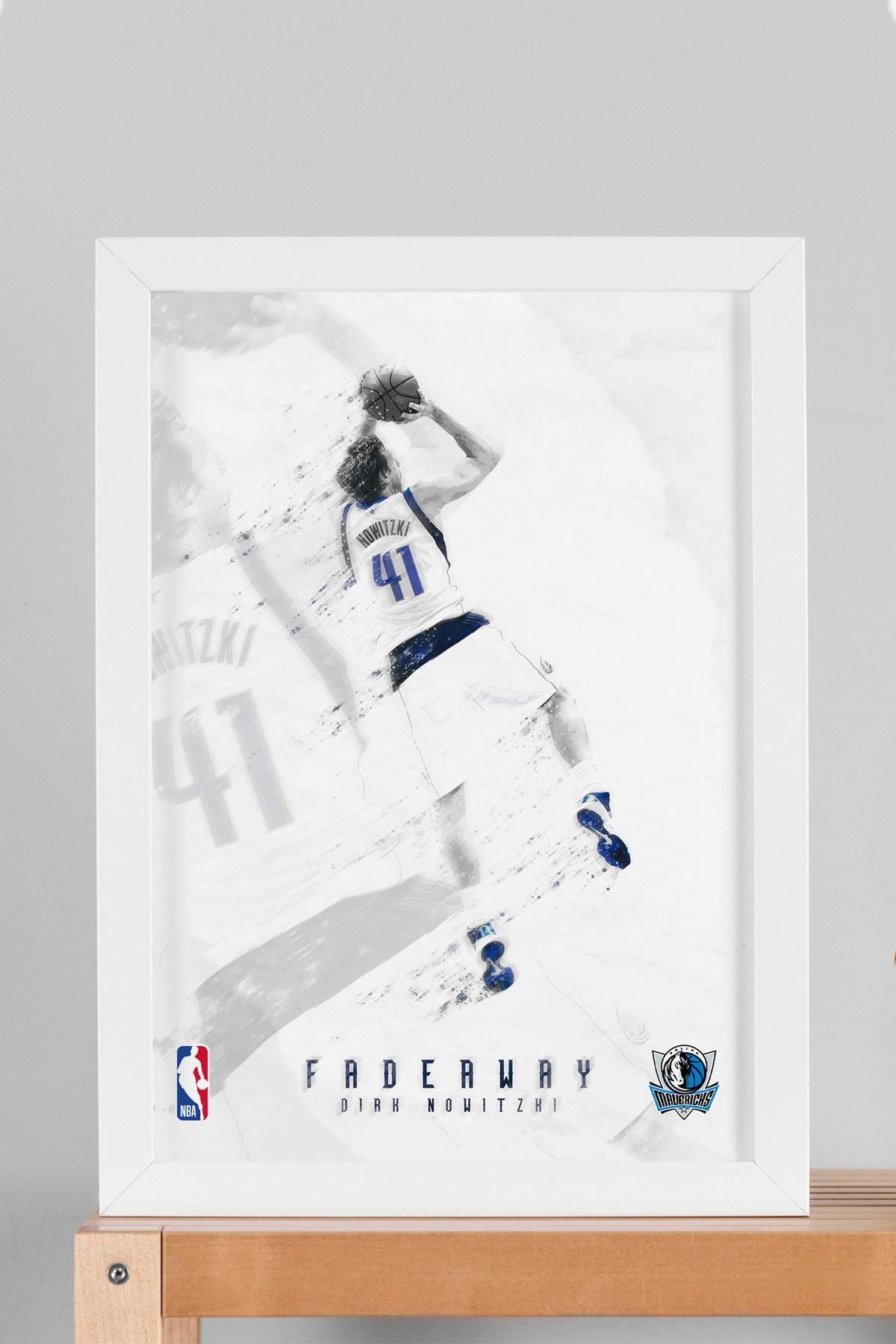 Saturn Dirk Nowitzki Çerçeveli Tablo - Dallas Mavericks NBA Posteri Tablo