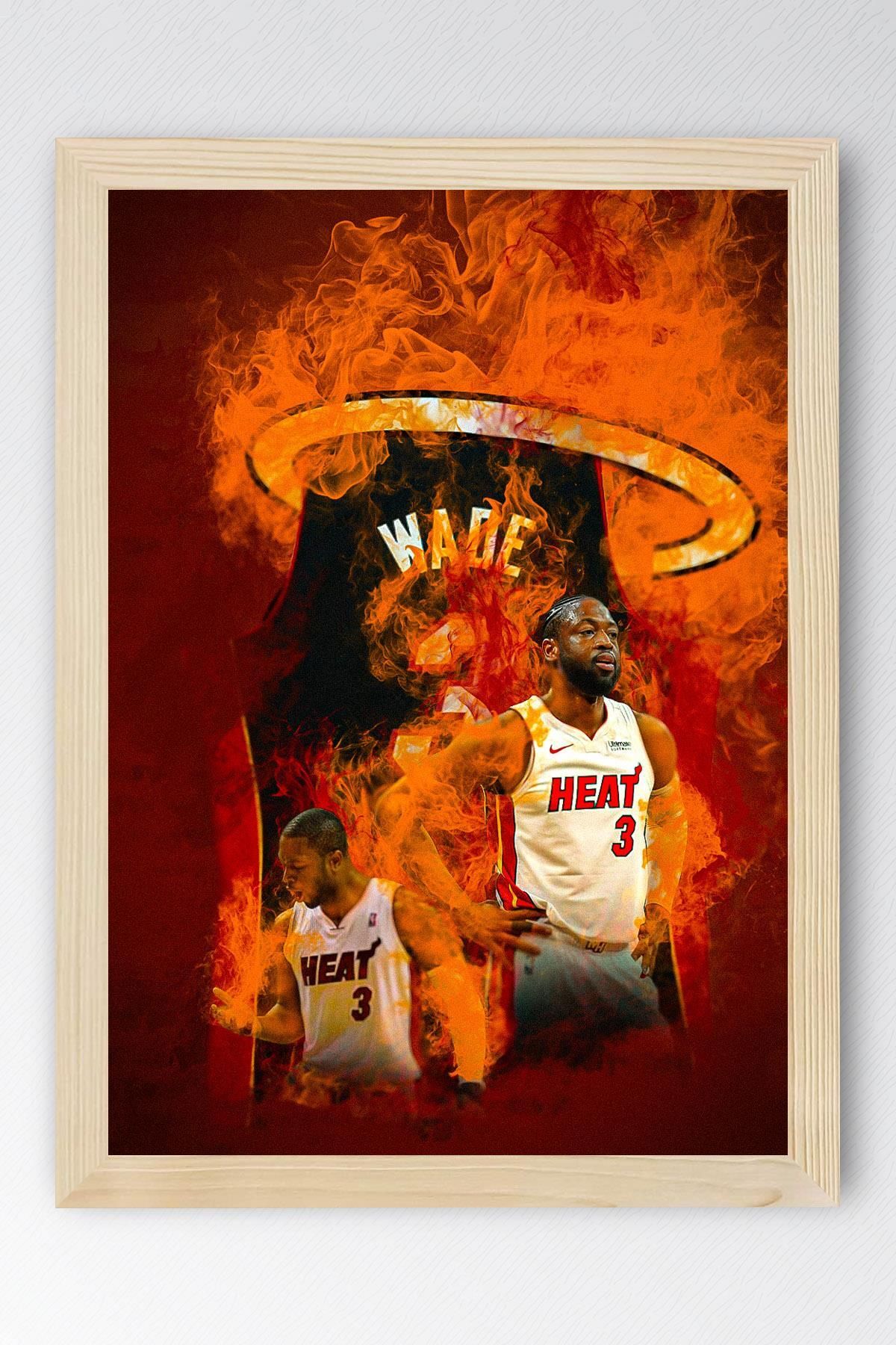 Saturn Dwyane Wade Çerçeveli Tablo - Basketbol NBA Posteri Tablo