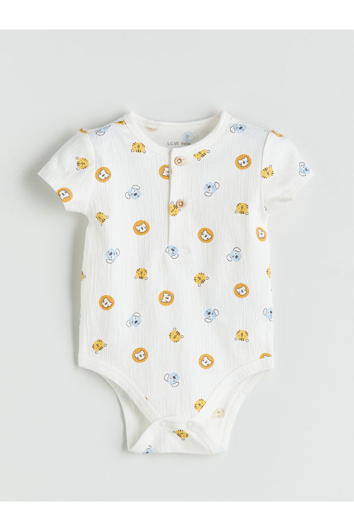 LC Waikiki Baskılı Erkek Bebek Çıtçıtlı Bodysuit