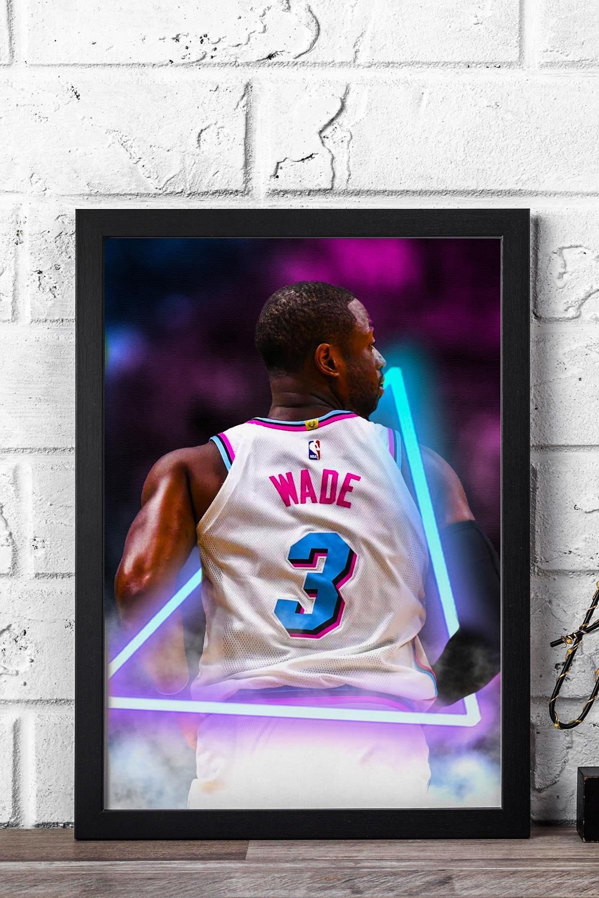 Saturn Dwyane Wade Çerçeveli Tablo - Basketbol NBA Posteri Tablo