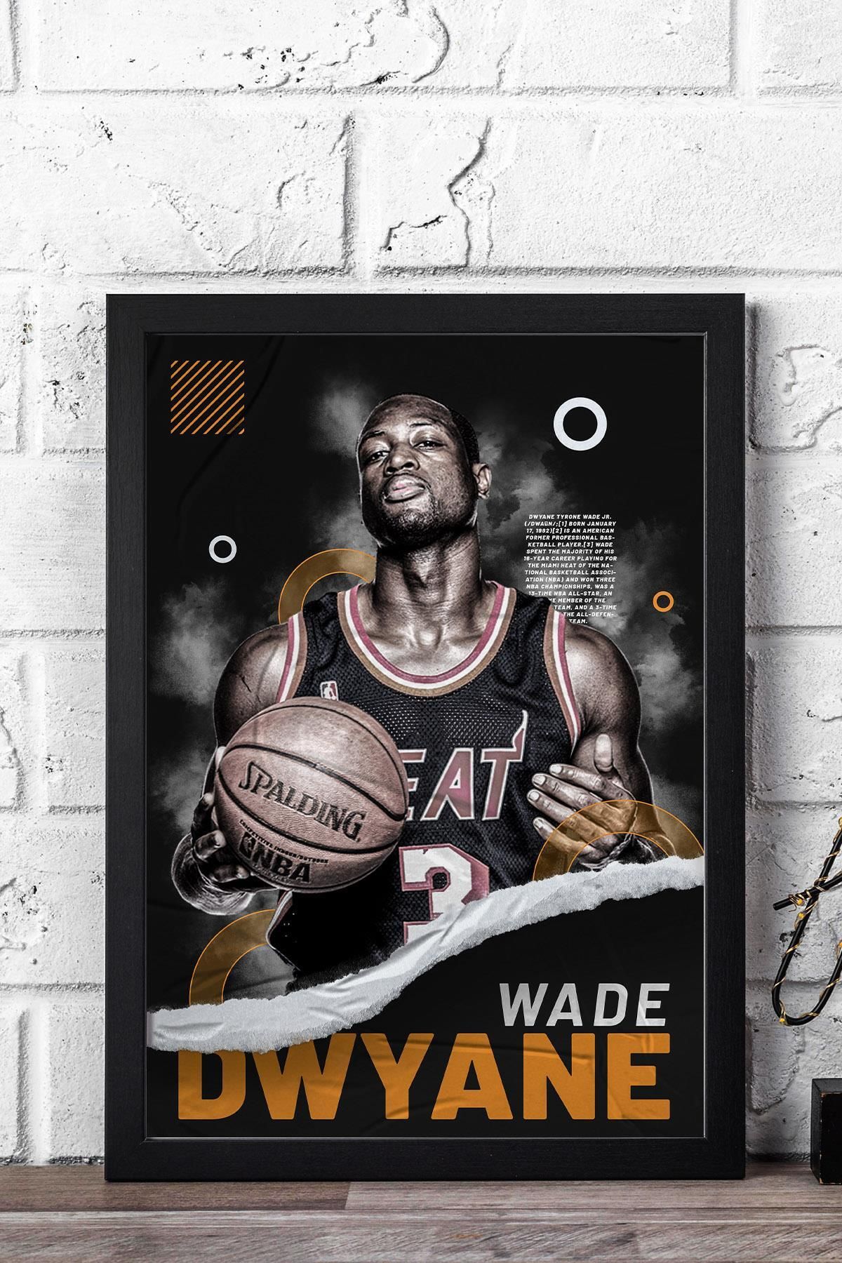 Saturn Dwyane Wade Çerçeveli Tablo - Basketbol NBA Posteri Tablo