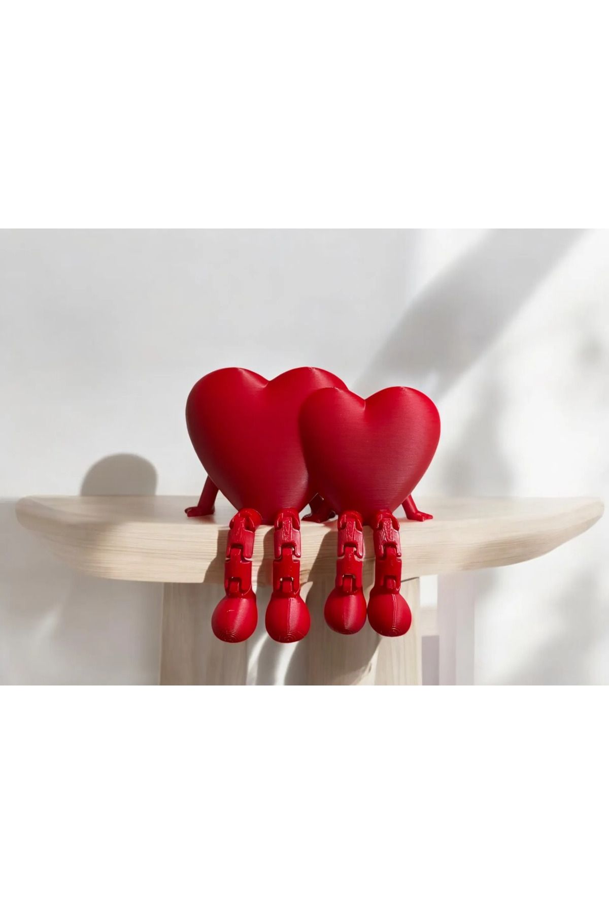 TSC Oturan Sevgililer Kalp hediyelik Mini Obje Sevgililer Günü 12CM