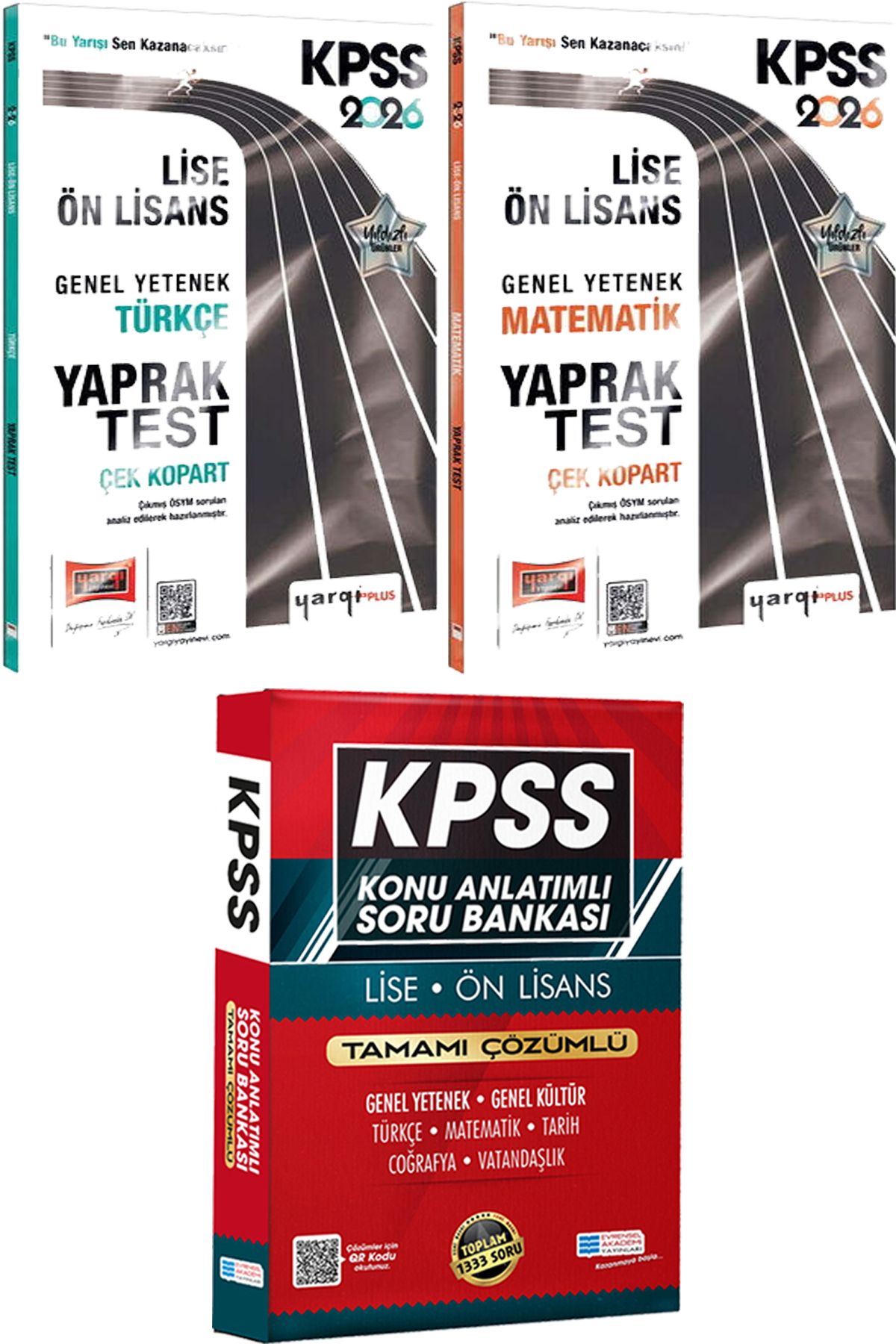 Yargı Yayınları 2026 KPSS Lise-Ön Lisans Türkçe Matematik Çek Kopart Yaprak Test - Lise Önlisans Konu Ant. Soru