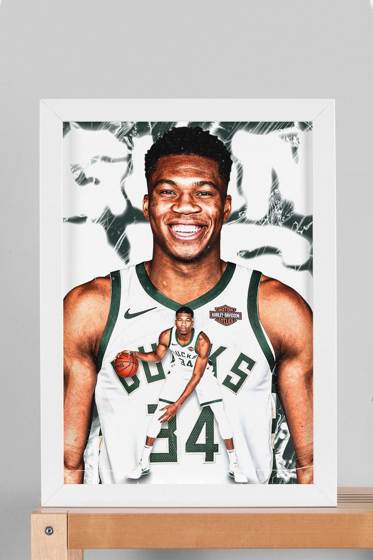 Saturn Giannis Antetokounmpo Çerçeveli Tablo - Basketbol NBA Posteri Tablo