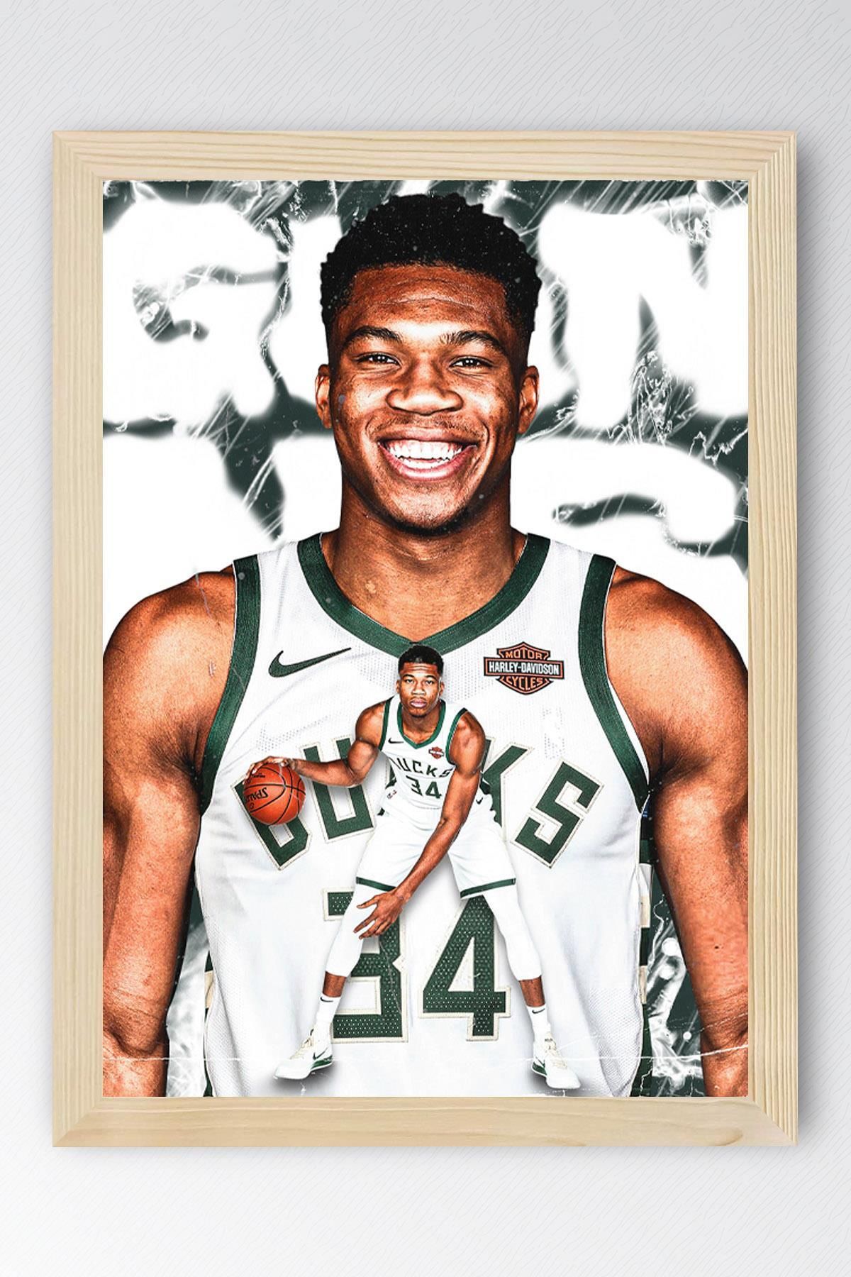 Saturn Giannis Antetokounmpo Çerçeveli Tablo - Basketbol NBA Posteri Tablo