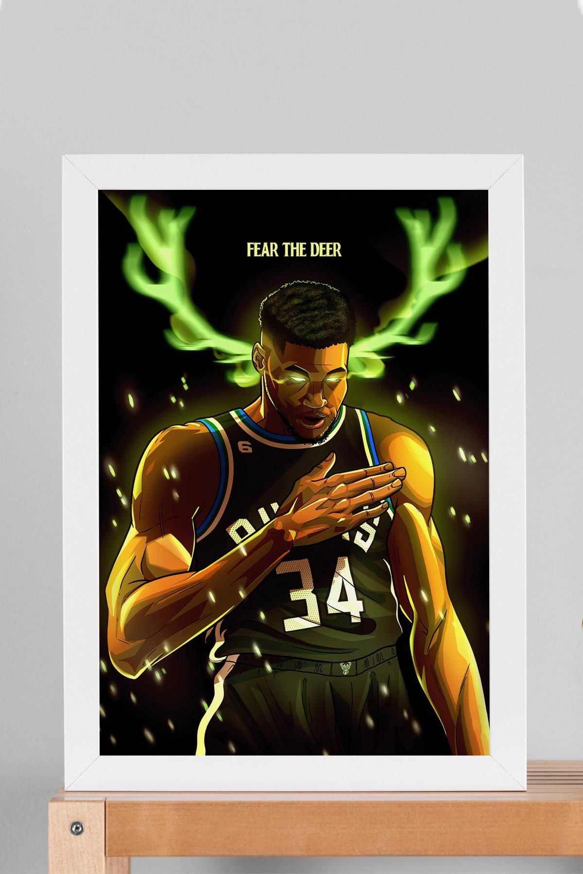 Saturn Giannis Antetokounmpo Çerçeveli Tablo - Basketbol NBA Posteri Tablo