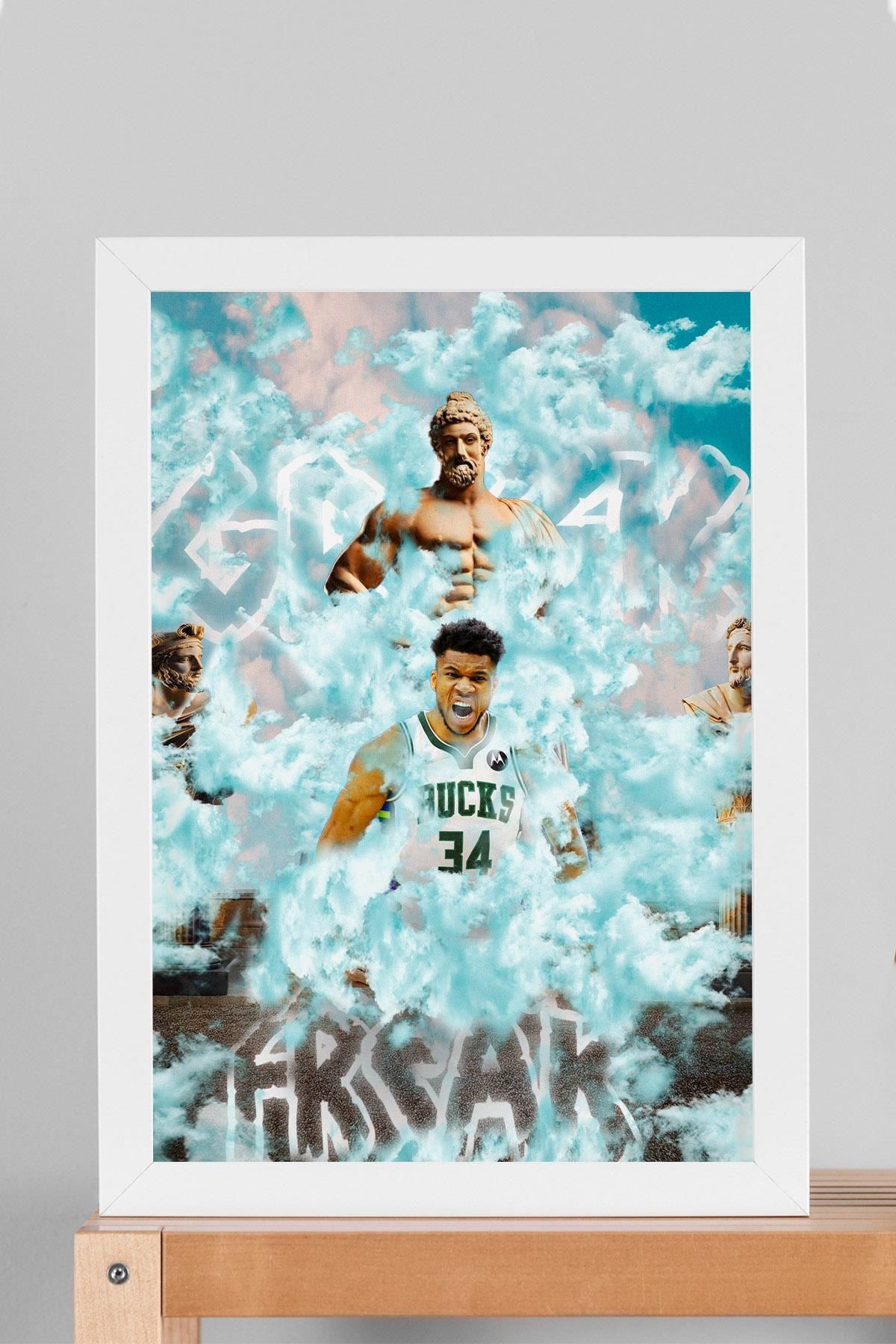 Saturn Giannis Antetokounmpo Çerçeveli Tablo - Basketbol NBA Posteri Tablo