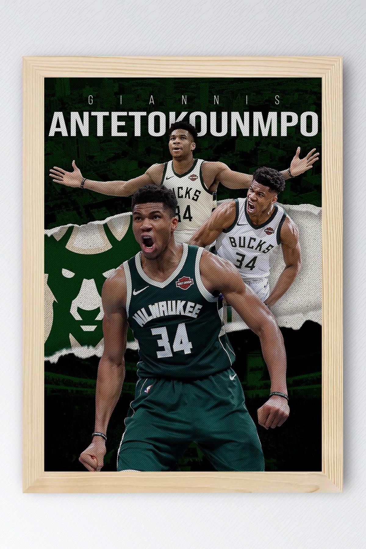 Saturn Giannis Antetokounmpo Çerçeveli Tablo - Basketbol NBA Posteri Tablo