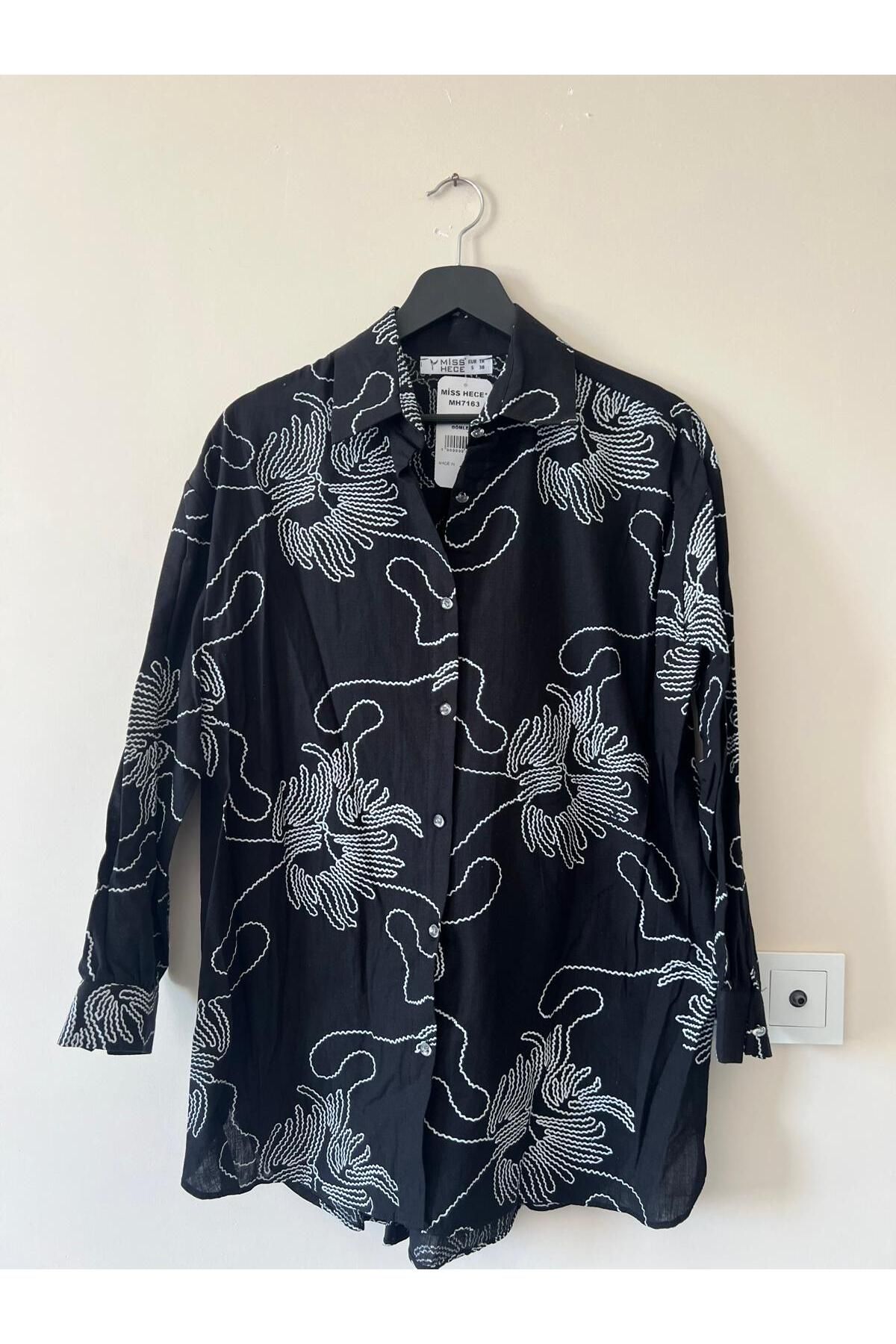 Trend Marfa Oversize Desenli Gömlek