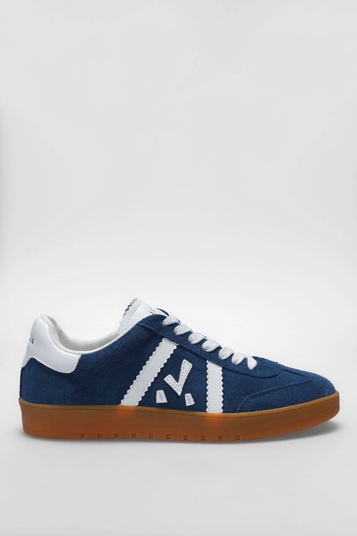 Hakiki Deri Bağcıklı Günlük Sneaker Lacivert Ayakkabı