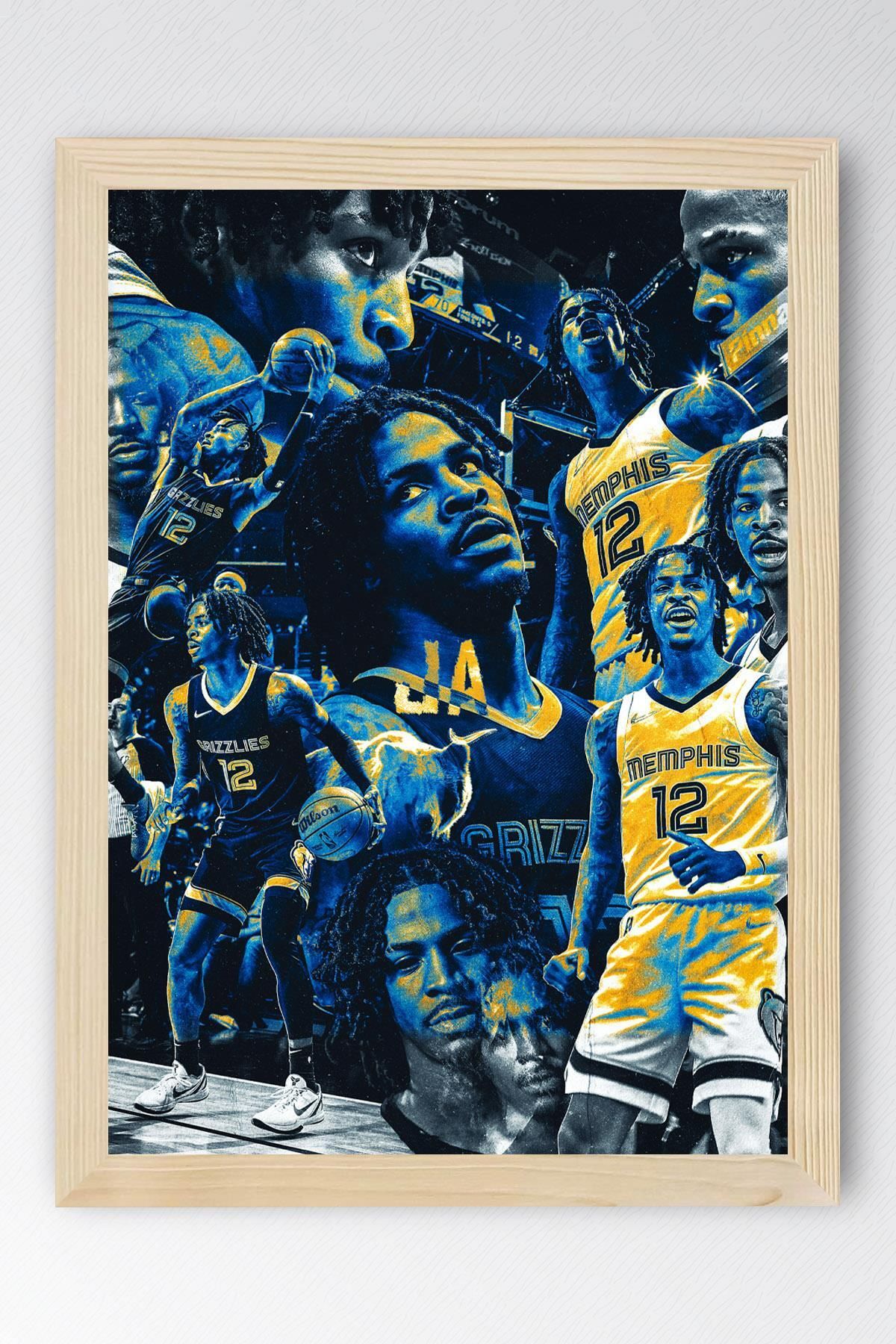 Saturn Ja Morant Çerçeveli Tablo - Basketbol NBA Posteri Tablo