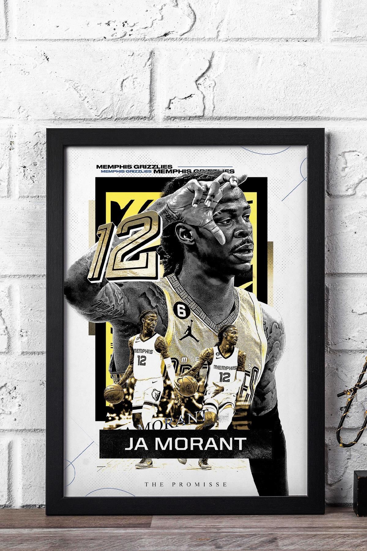 Saturn Ja Morant Çerçeveli Tablo - Memphis Grizzlies NBA Posteri Tablo