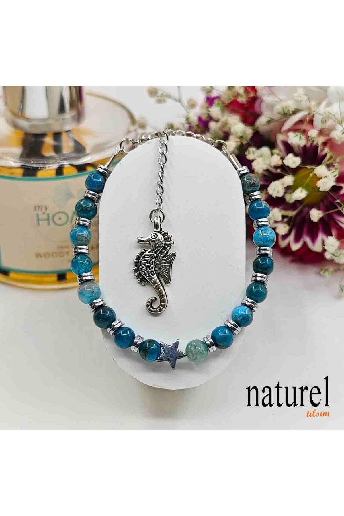 Naturel Tılsım Apatit Doğal Taş 6mm Bileklik