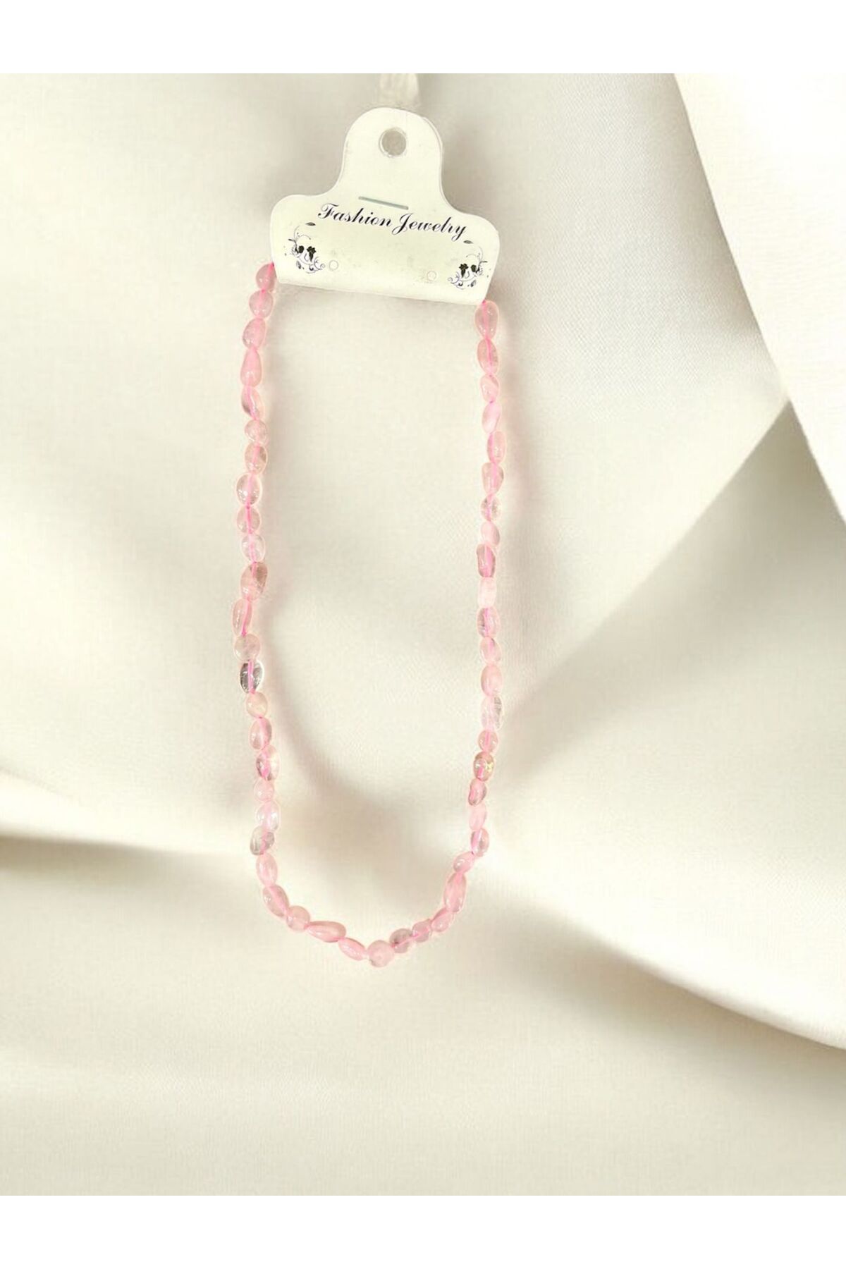 AURA STONE Pembe Kuvars Tımbıl Kolye