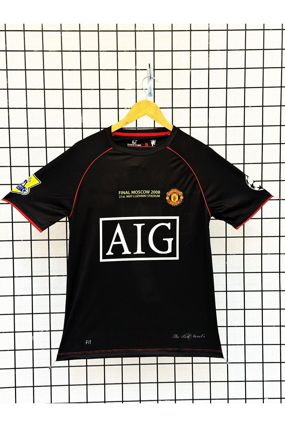 Candy Star Ronaldo 2008 Manchesterunited Siyah Renk Kısa Kollu Forması / Manchesterunited 2008 Cr7