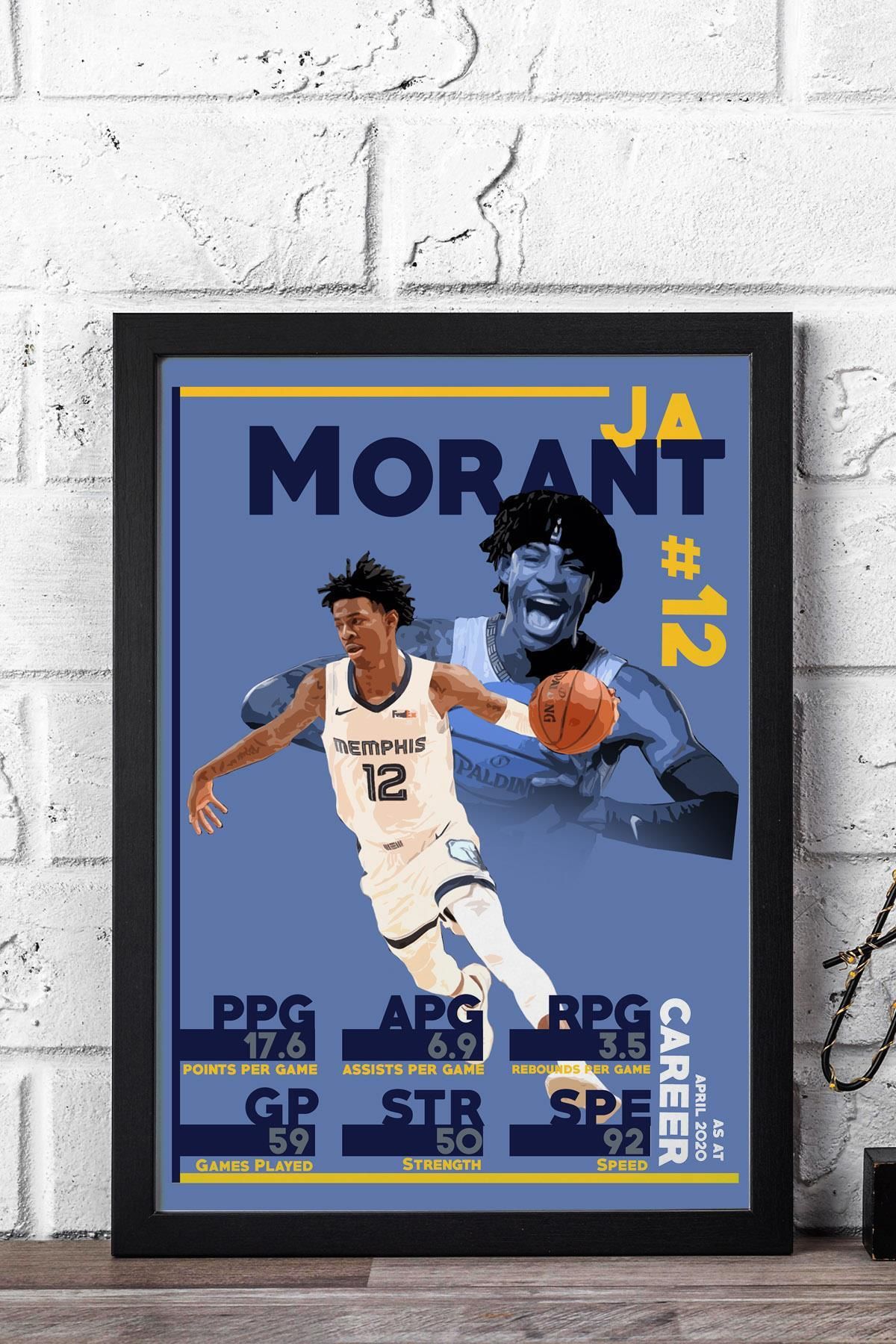Saturn Ja Morant Çerçeveli Tablo - Basketbol NBA Posteri Tablo