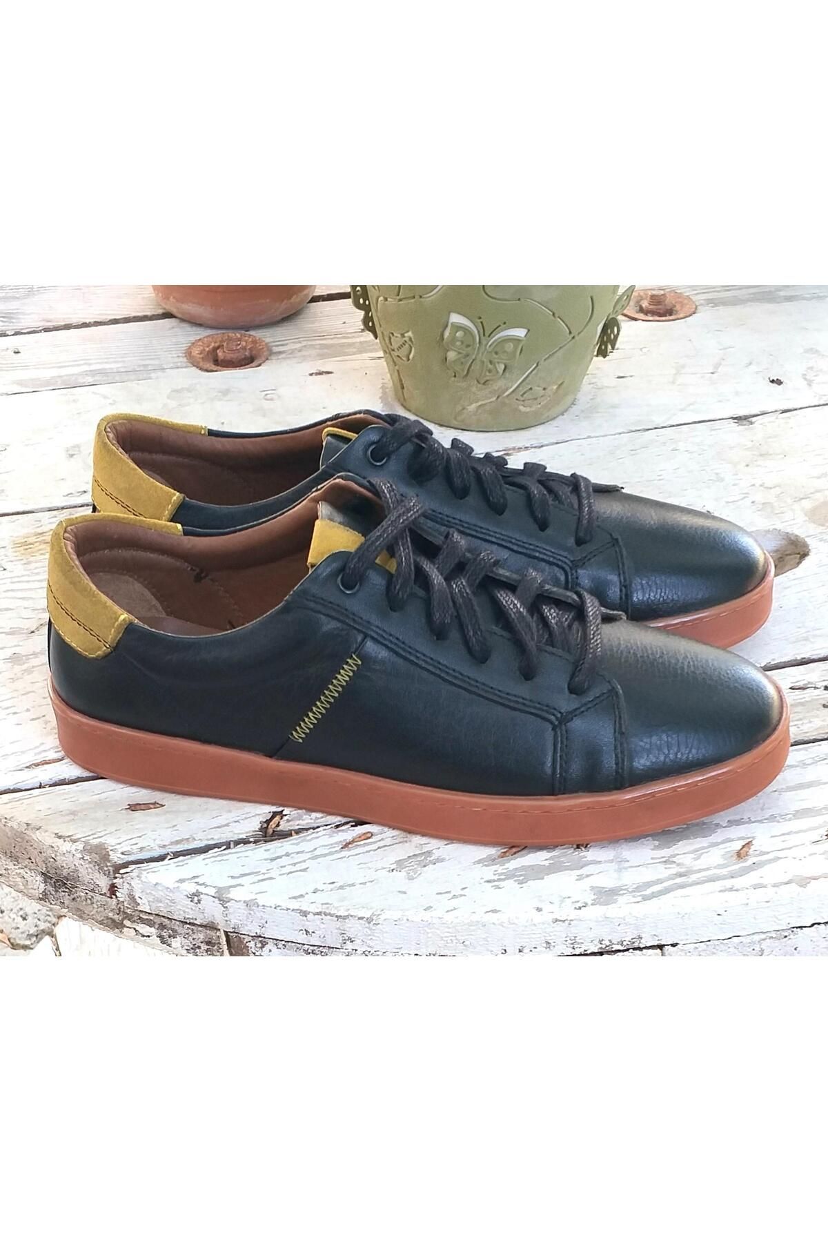 BAGSSHOES 15024 Erkek Hakiki Deri Günlük Sneaker Ayakkabı